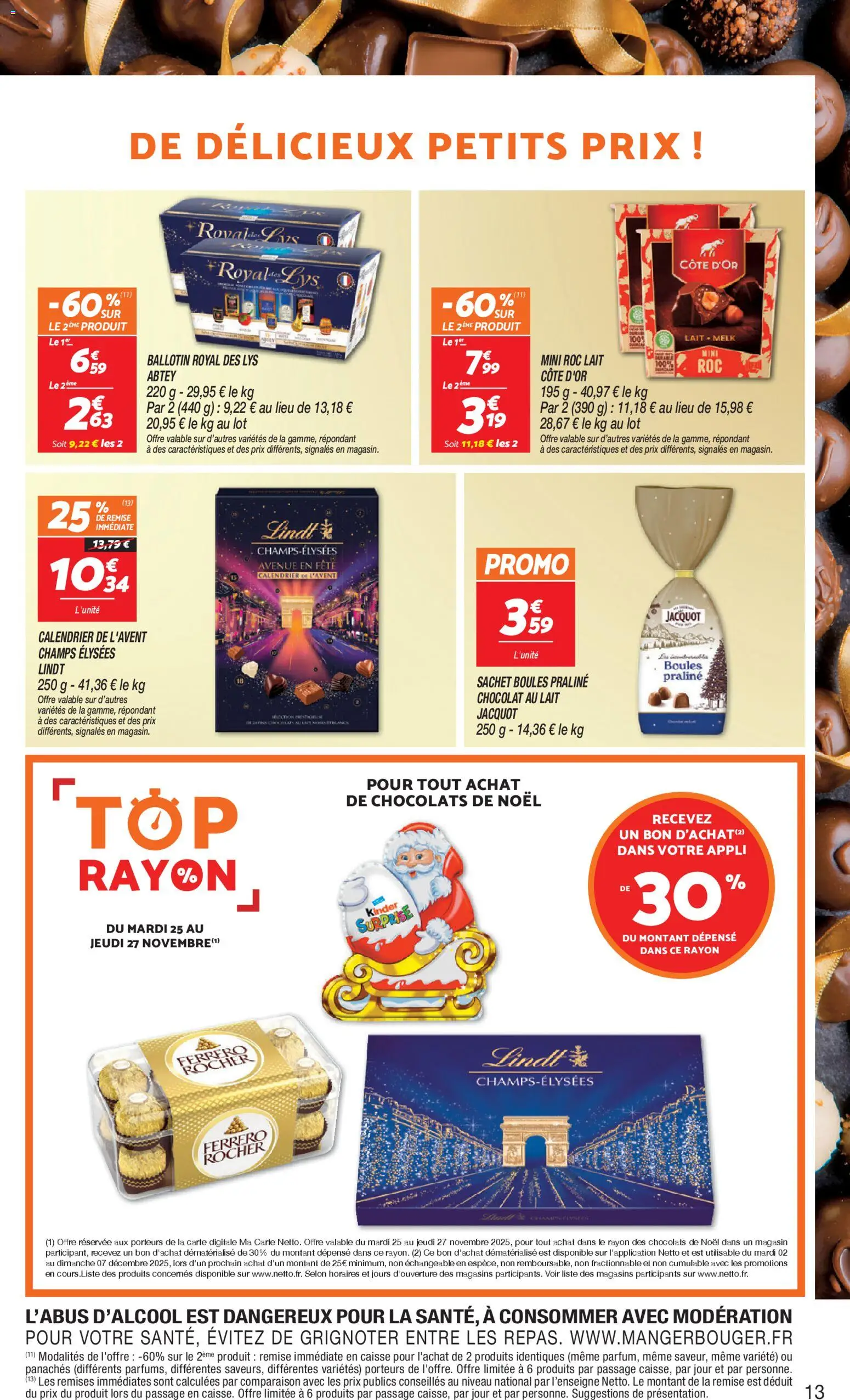 {H1} | Page: 13 | Produits: Chocolats de noël, Ferrero rocher, Calendrier de l'avent, Chocolat
