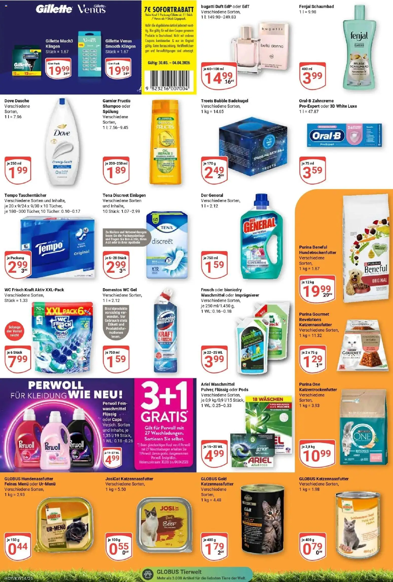 Globus prospekt Hoyerswerda	 – gültig ab 30.03.2026 | Seite: 23 | Produkte: Dusche, Perwoll, Shampoo, Wc frisch