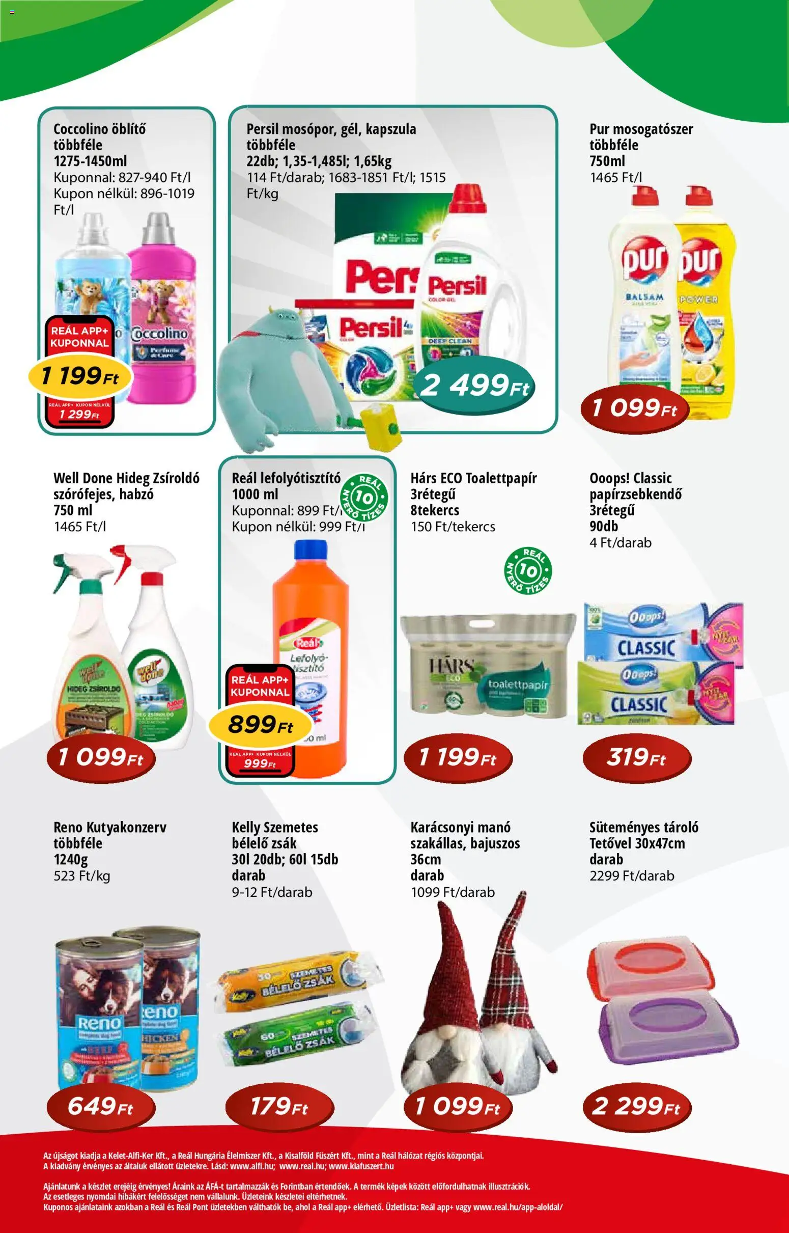 Reál akciós ujság - amely érvényes a következő dátumtól: 12.11.2025 | Oldal: 8 | Termékek: Coccolino, Persil, Szemetes, Mosogatószer