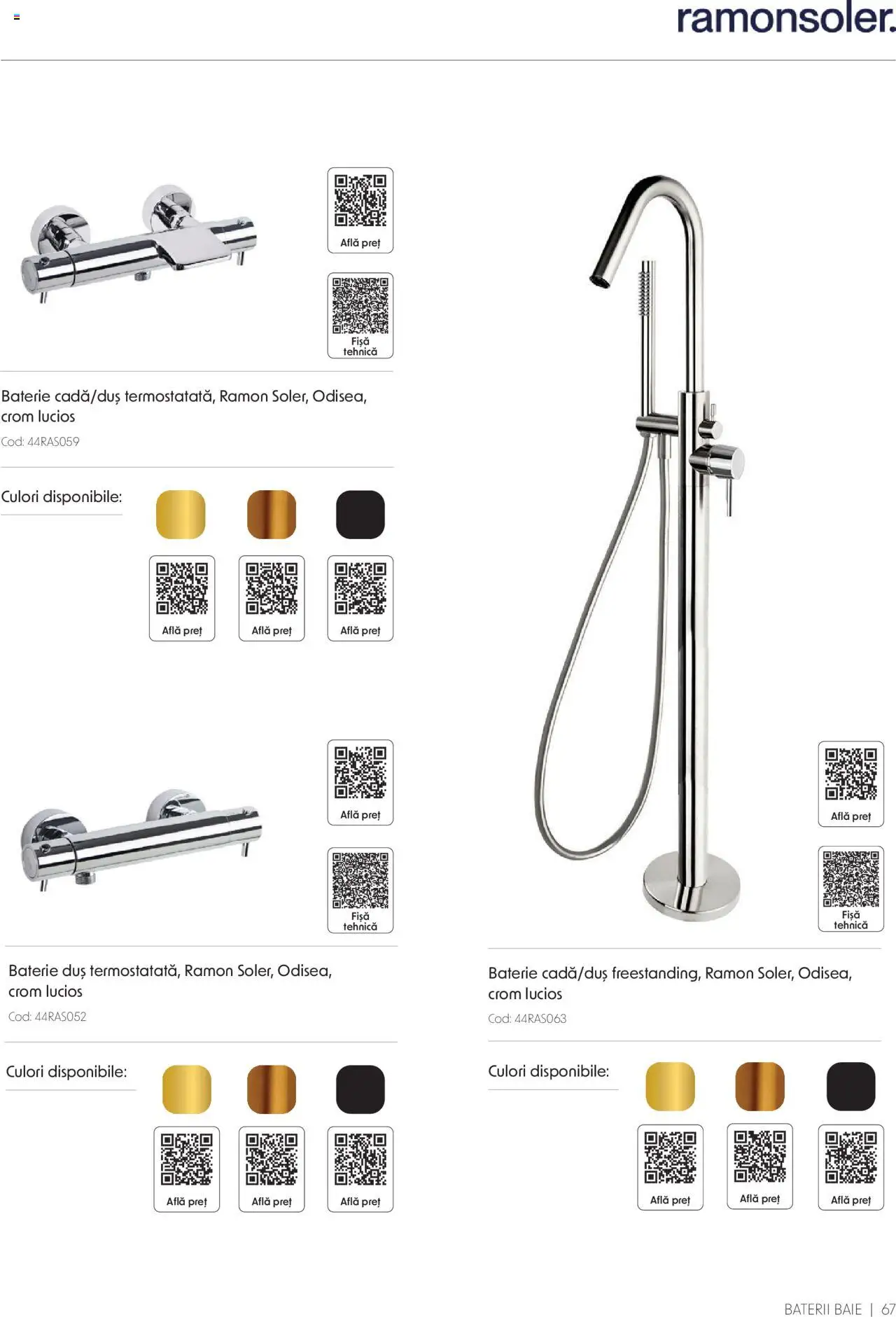Catalog Romstal – valabil de la 25.11.2024 | Pagină: 67 | Produse: Baterie, Duș, Baterii