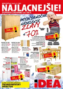 IDEA nábytok leták platný od 01.11.2025
