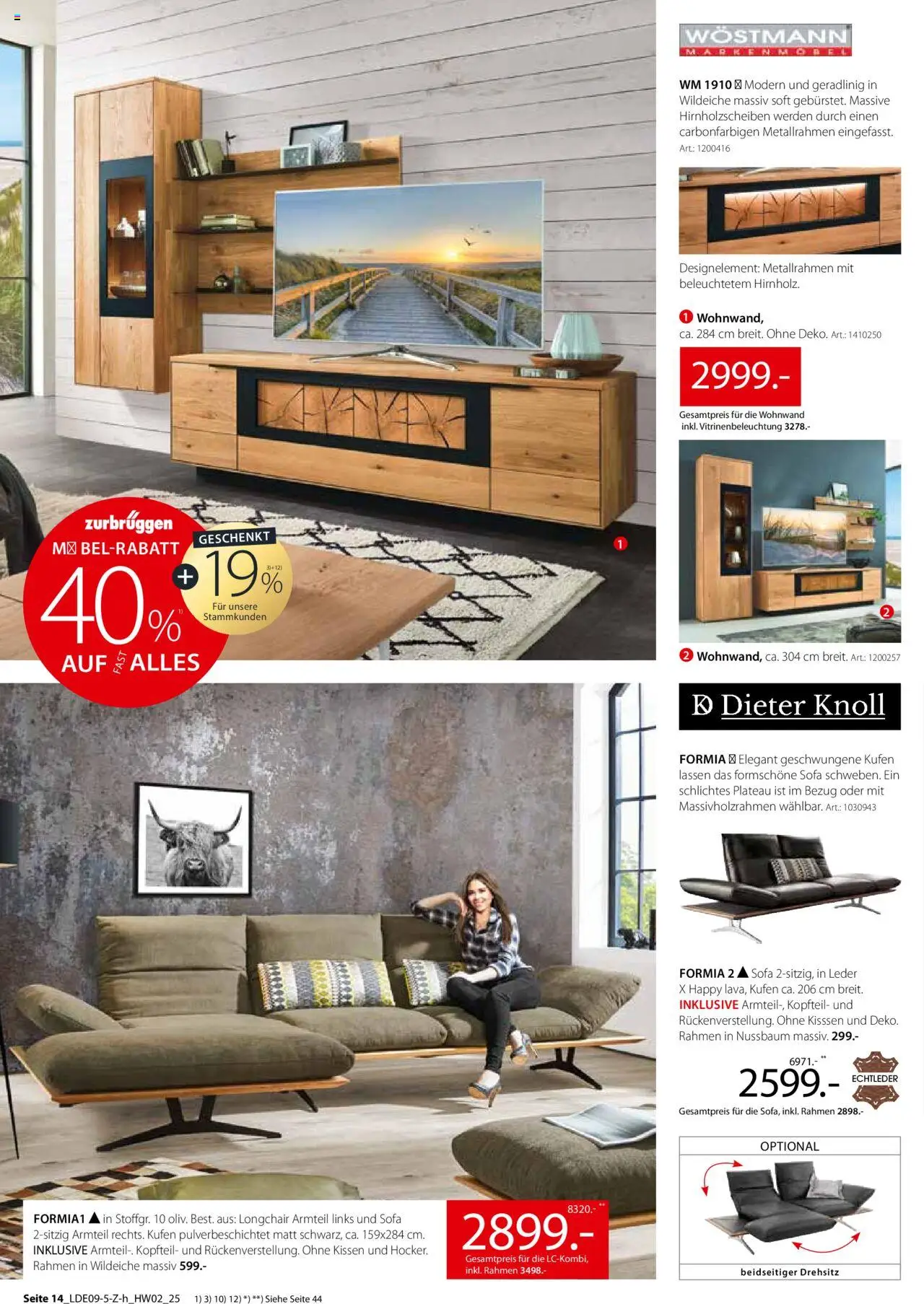 Zurbrüggen Hochwert – gültig ab 08.09.2025 | Seite: 24 | Produkte: Wohnwand, Kissen, Sofa