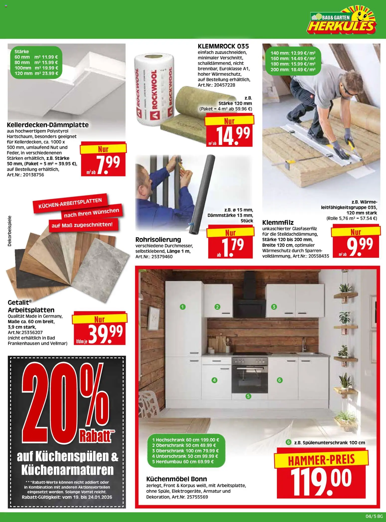 HERKULES Bau & Garten – gültig ab 19.01.2026 | Seite: 5 | Produkte: Bad, Armatur, Unterschrank, Hochschrank