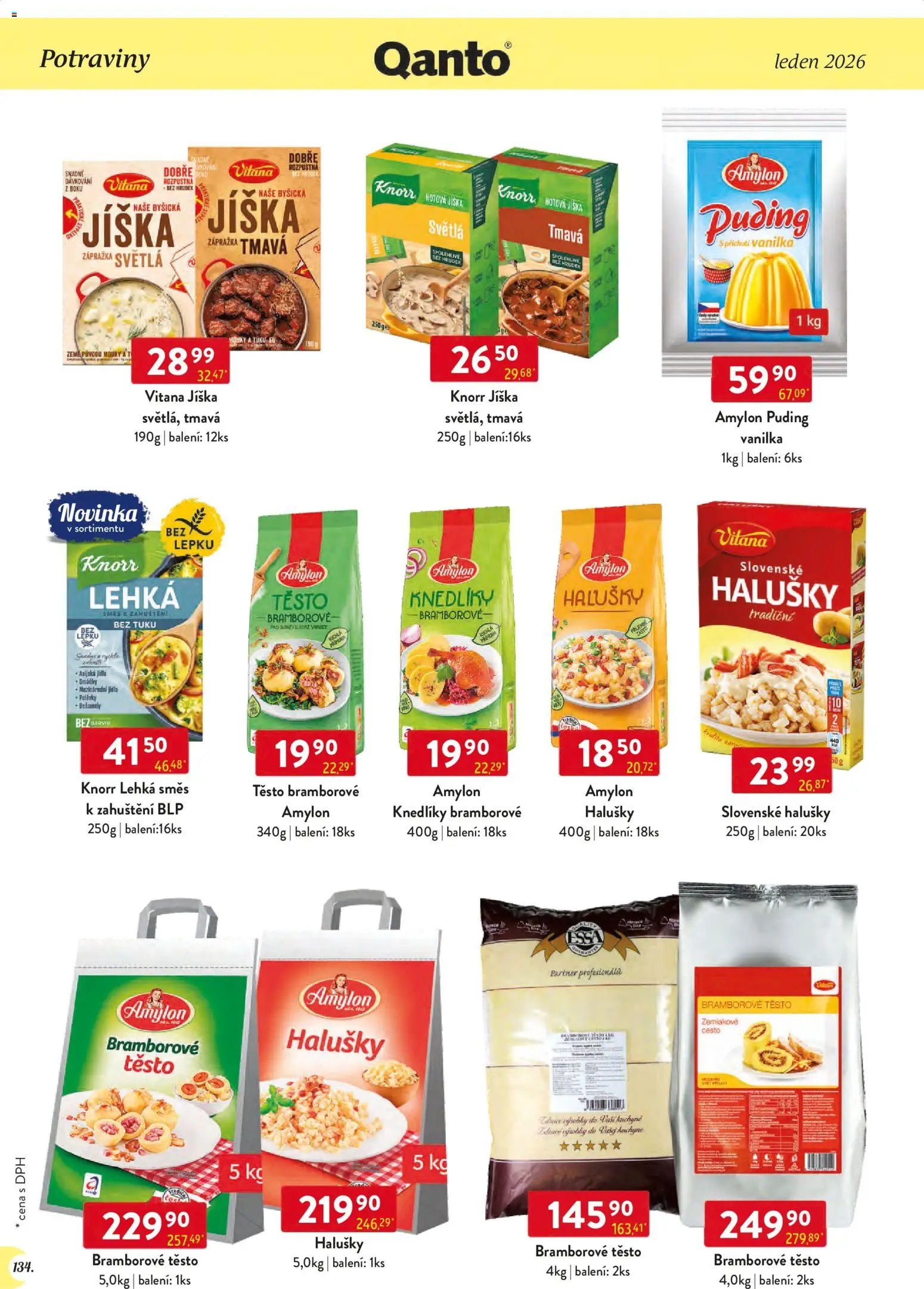 Astur & Qanto leták - Velkoobchod 01/2026 od 01.01.2026 | Strana: 134 | Produkty: Jíška, Knorr, Halušky, Těsto