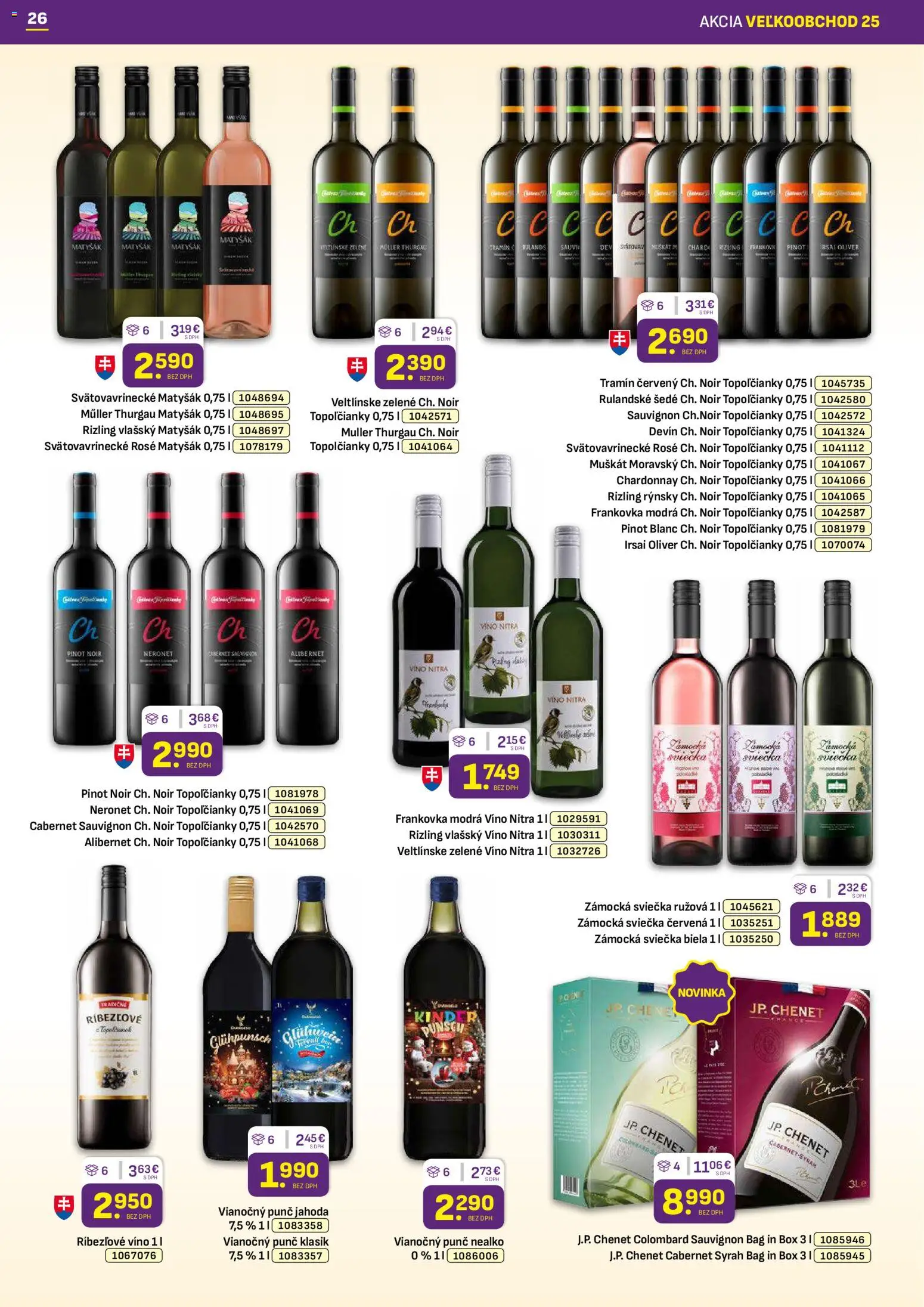 Nové Libex akcie – leták je platný od 15.12.2025 | Strana: 26 | Produkty: Víno, Ríbezľové víno
