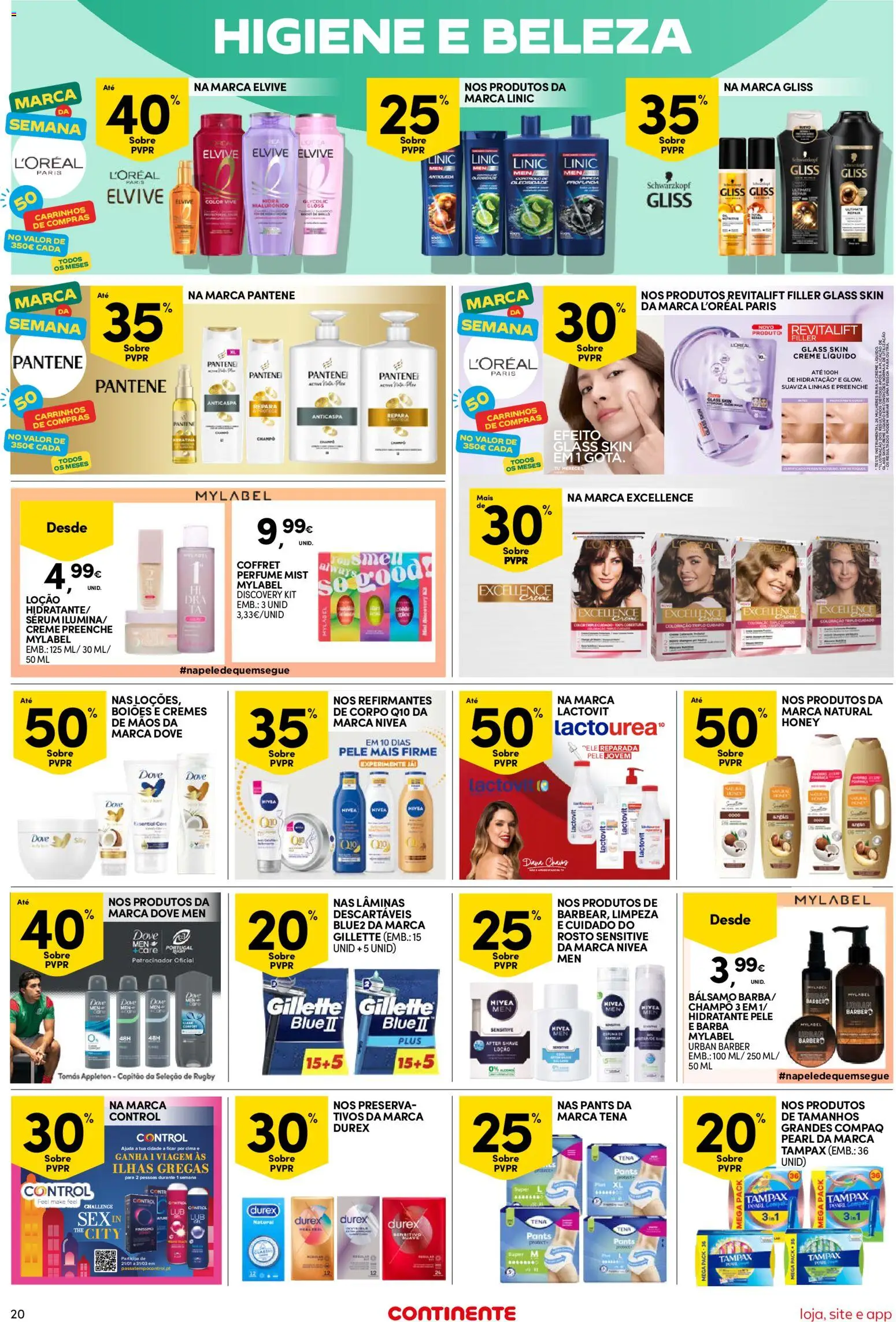 Continente Semanal Continente Bom Dia │ válido de 10.03.2026 | Página: 20 | Produtos: Perfume, Preservativos, Sérum, Creme