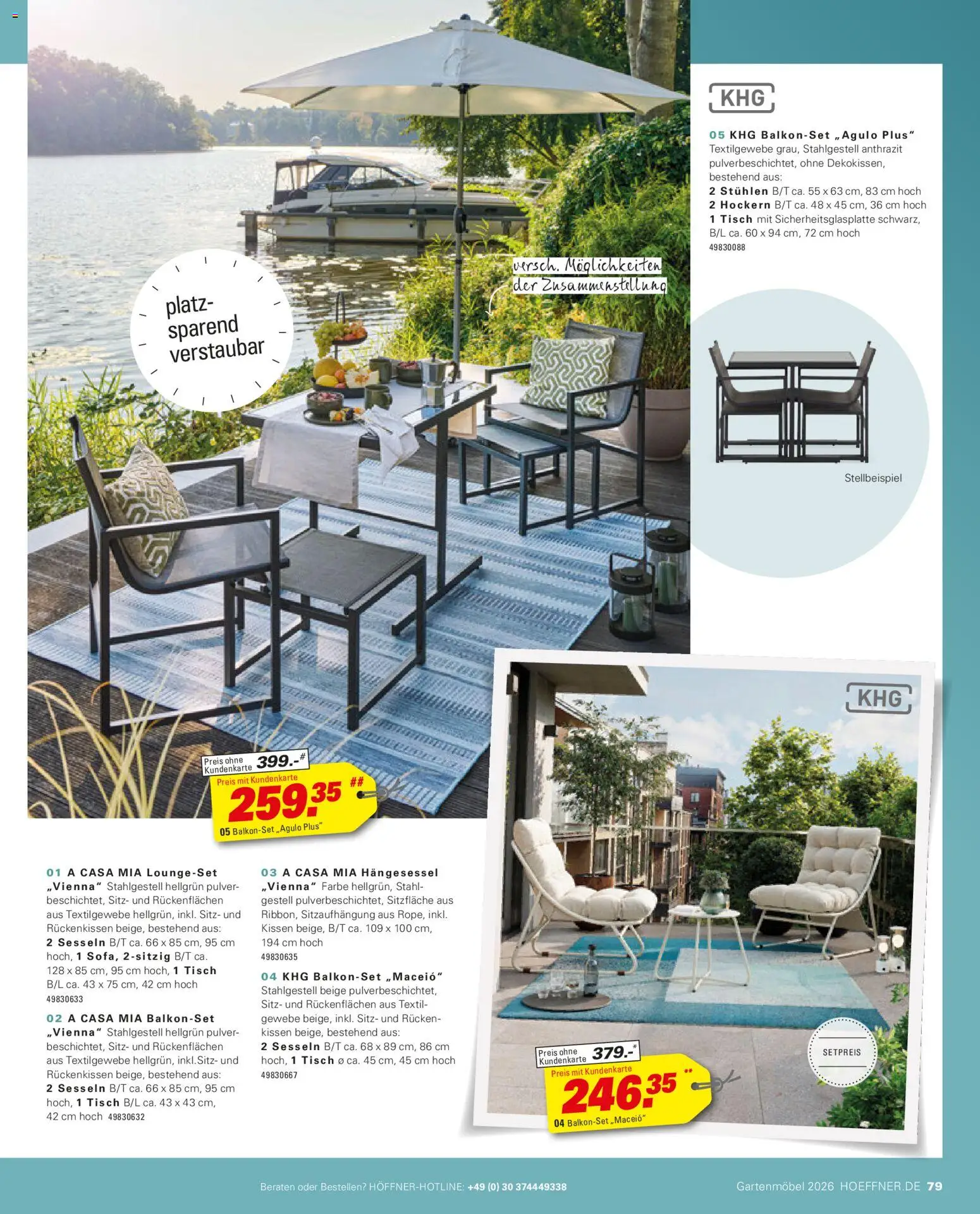 Höffner Prospekt Gartenmöbel – gültig ab 27.03.2026 | Seite: 79 | Produkte: Kissen, Tisch, Gartenmöbel