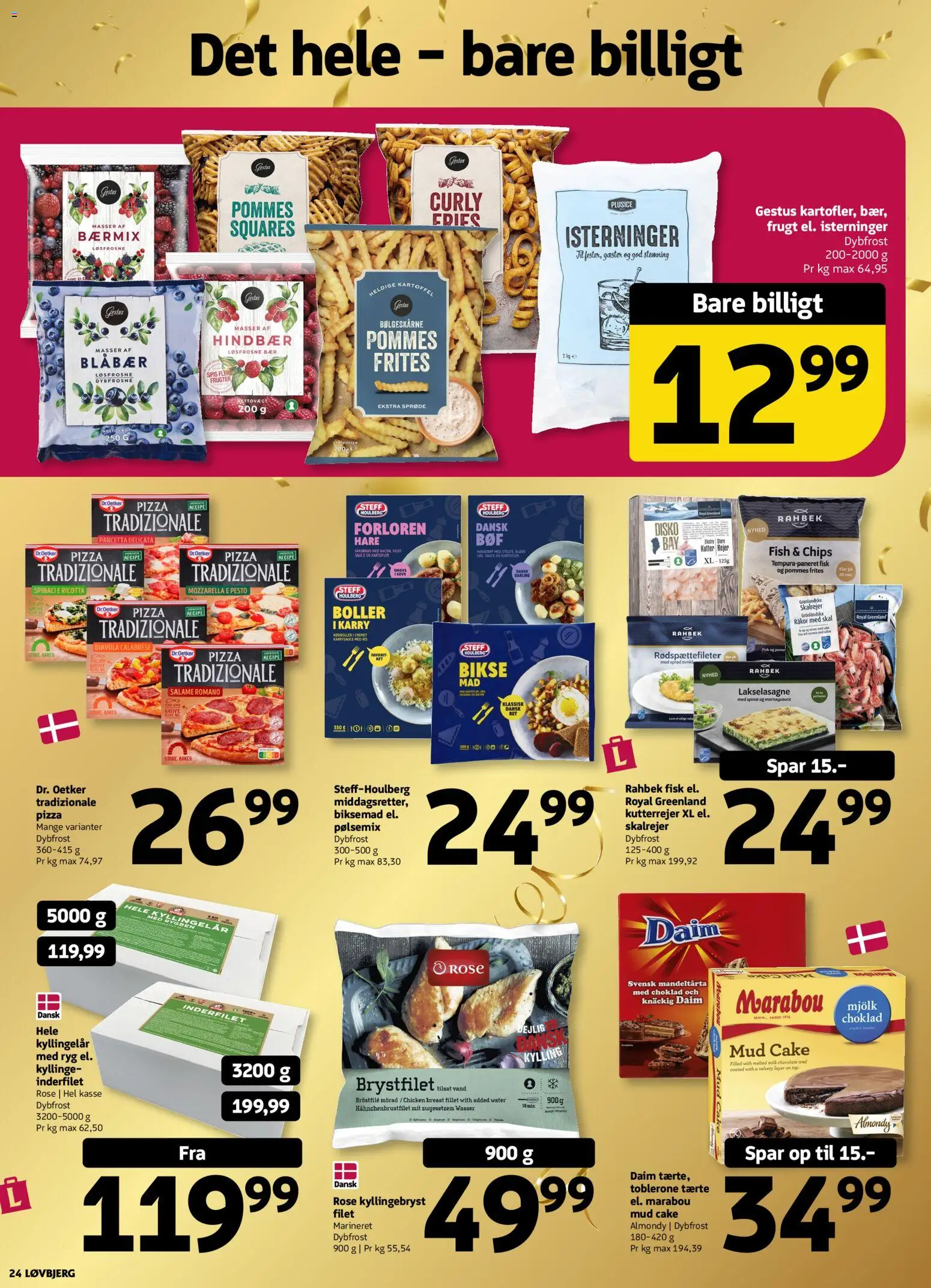 Løvbjerg tilbudsavis – gyldig fra 10.04.2026 | Side: 24 | Produkter: Blåbær, Pizza, Ris, Spinat
