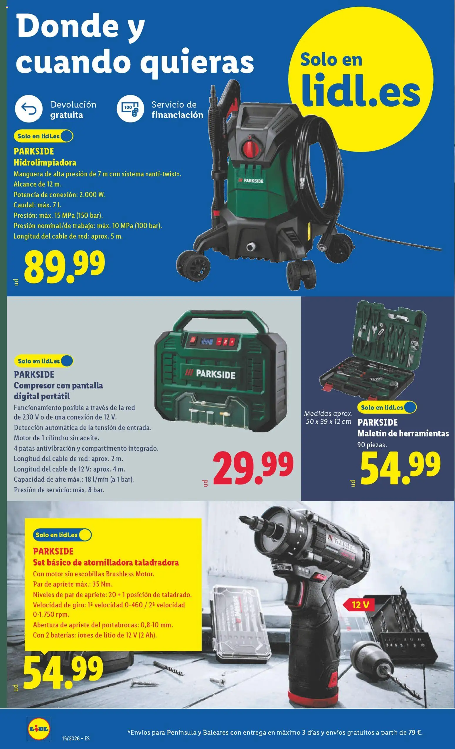 Lidl folleto de bazar │ válido desde el 06.04.2026 | Página: 2 | Productos: Hidrolimpiadora, Manguera, Cable