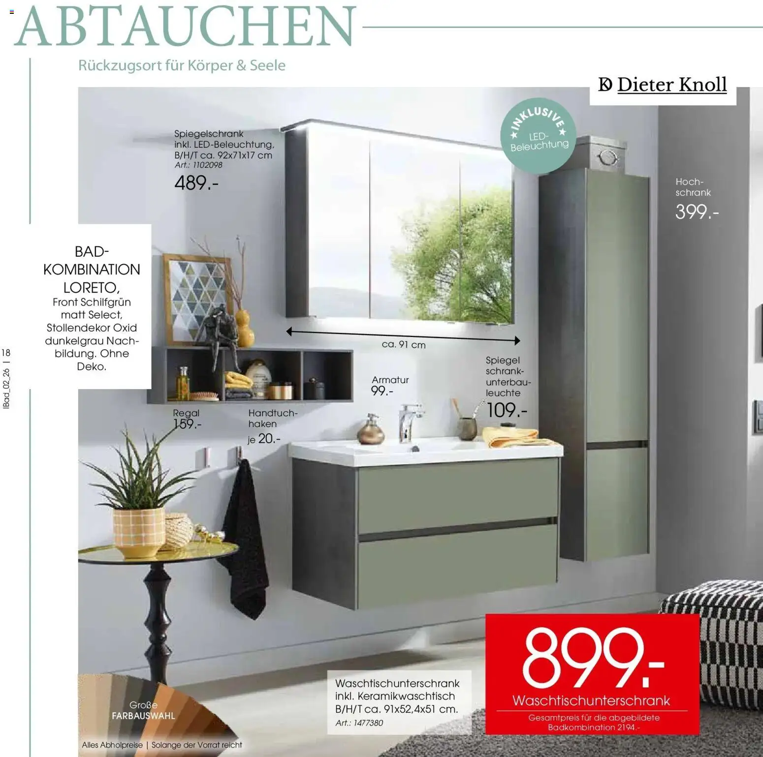 Zurbrüggen Bad Spezial – gültig ab 23.03.2026 | Seite: 18 | Produkte: Bad, Spiegel, Armatur, Spiegelschrank