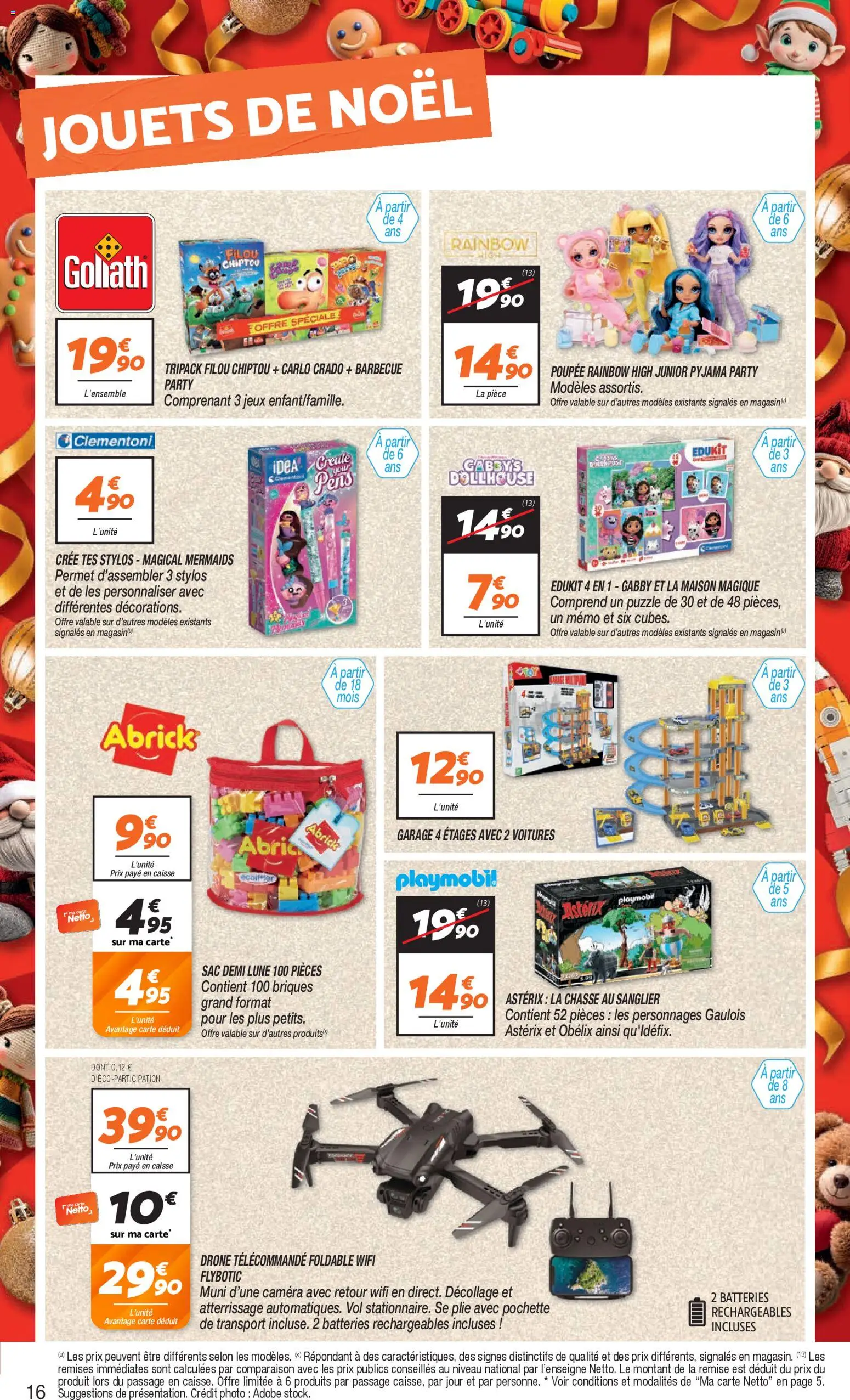 {H1} | Page: 16 | Produits: Barbecue, Playmobil, Briques, Jeux