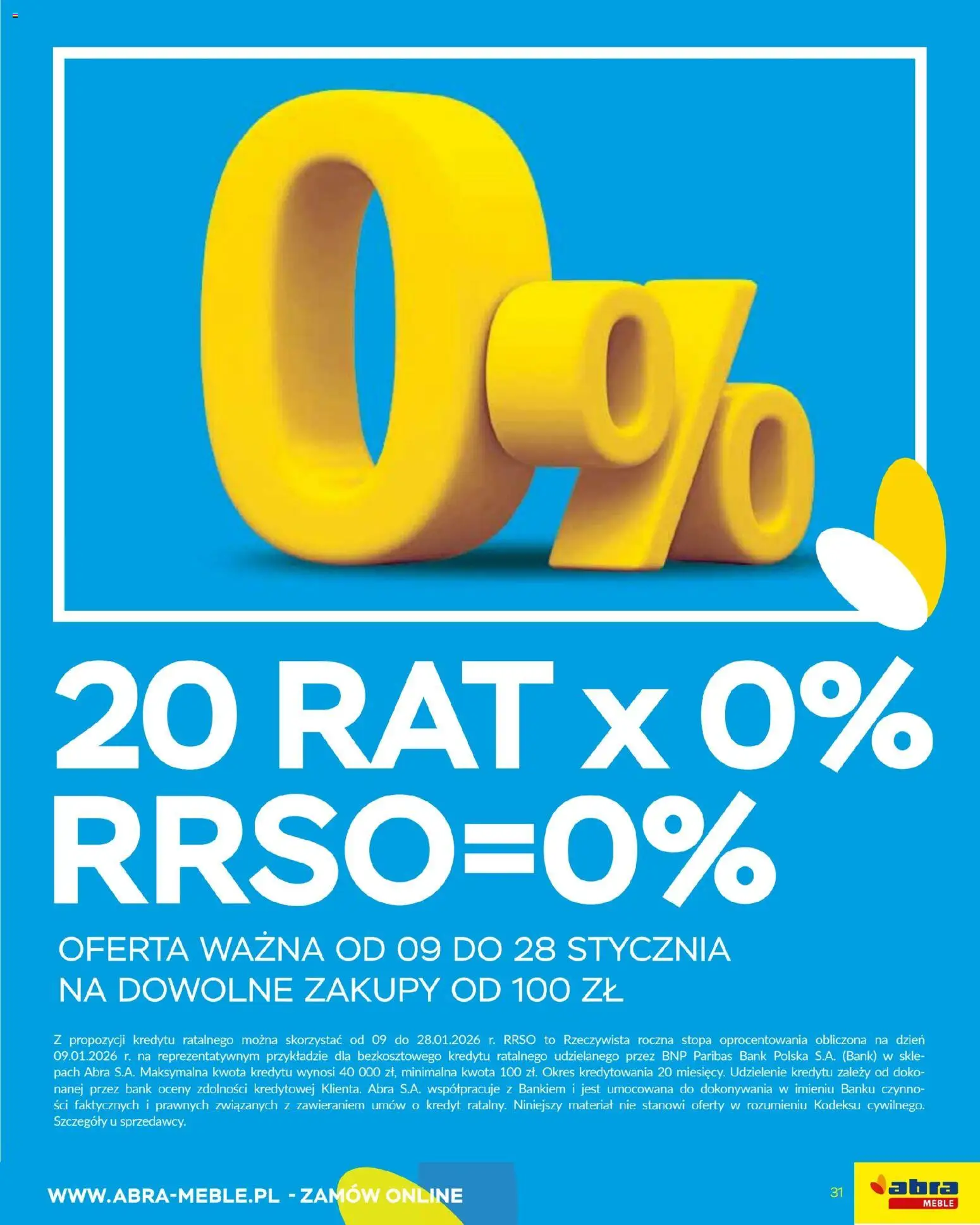 Abra meble Gazetka od 09.01.2026 | Strona: 31