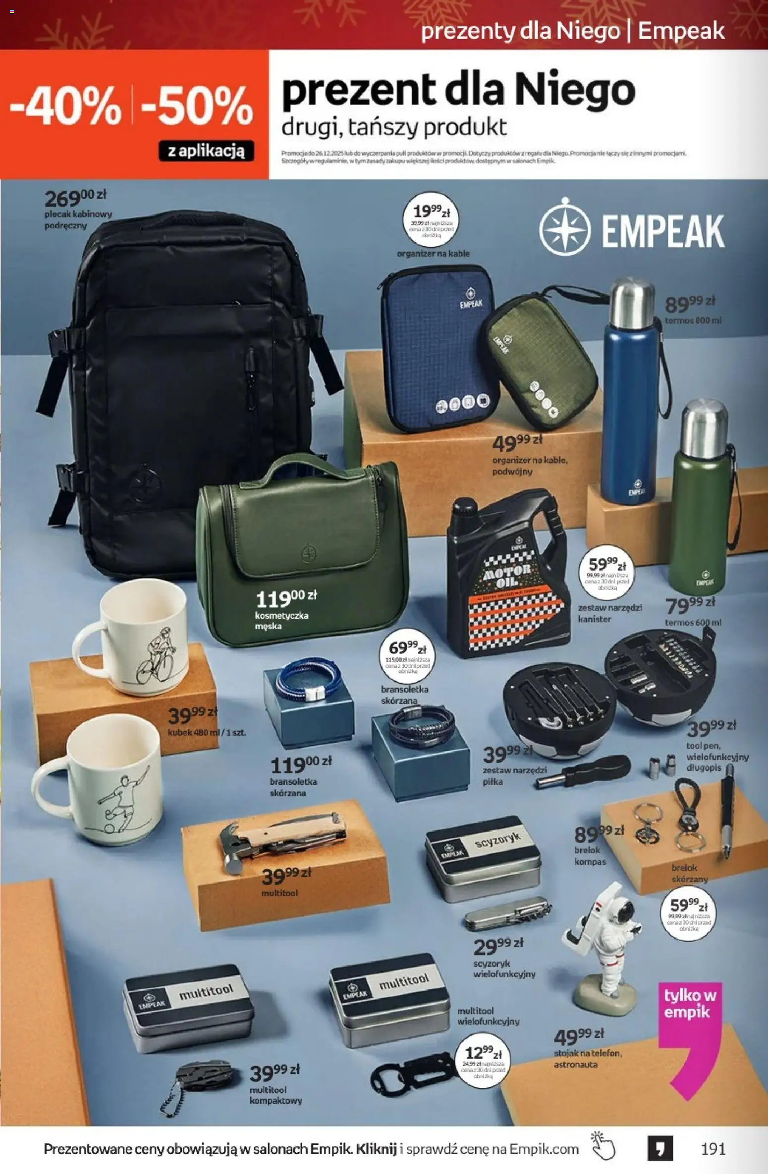 Empik promocje - Tom kultury Zabawki od 26.11.2025 | Strona: 68 | Produkty: Bransoletka, Plecak, Multitool, Zestaw narzędzi