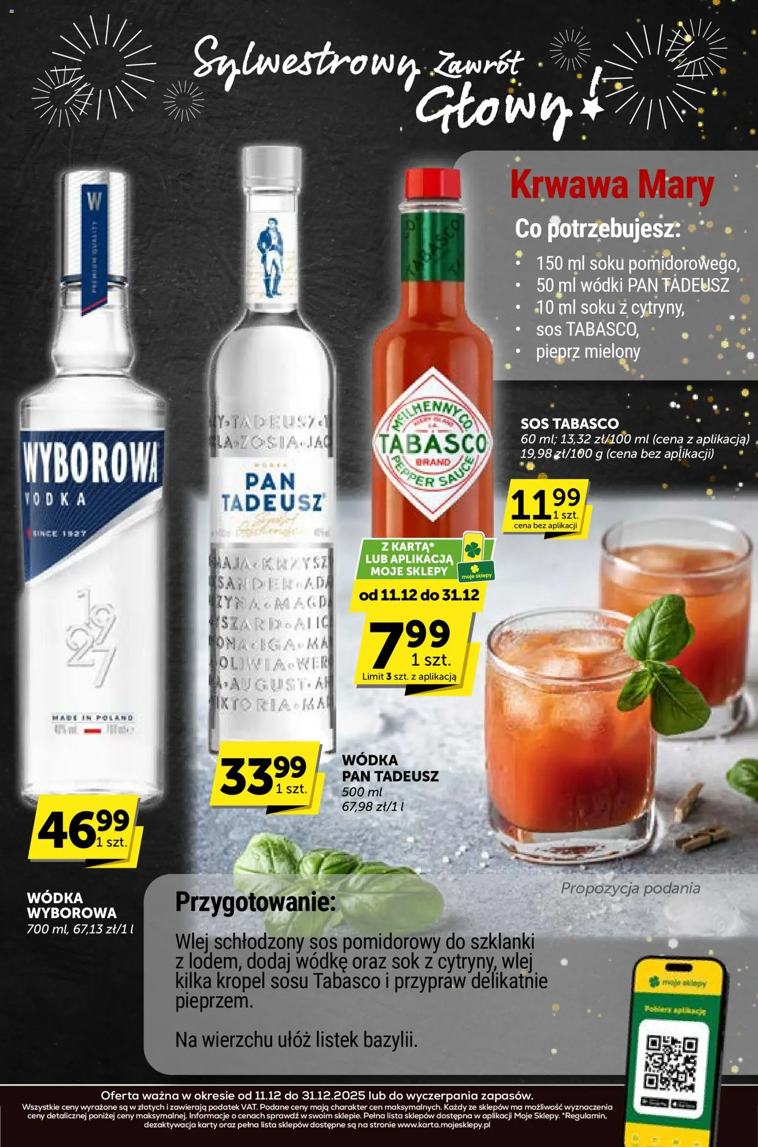 ABC Gazetka - Sylwestrowy Zawrót Głowy od 11.12.2025 | Strona: 3 | Produkty: Sok, Sos tabasco, Szklanki, Wódka