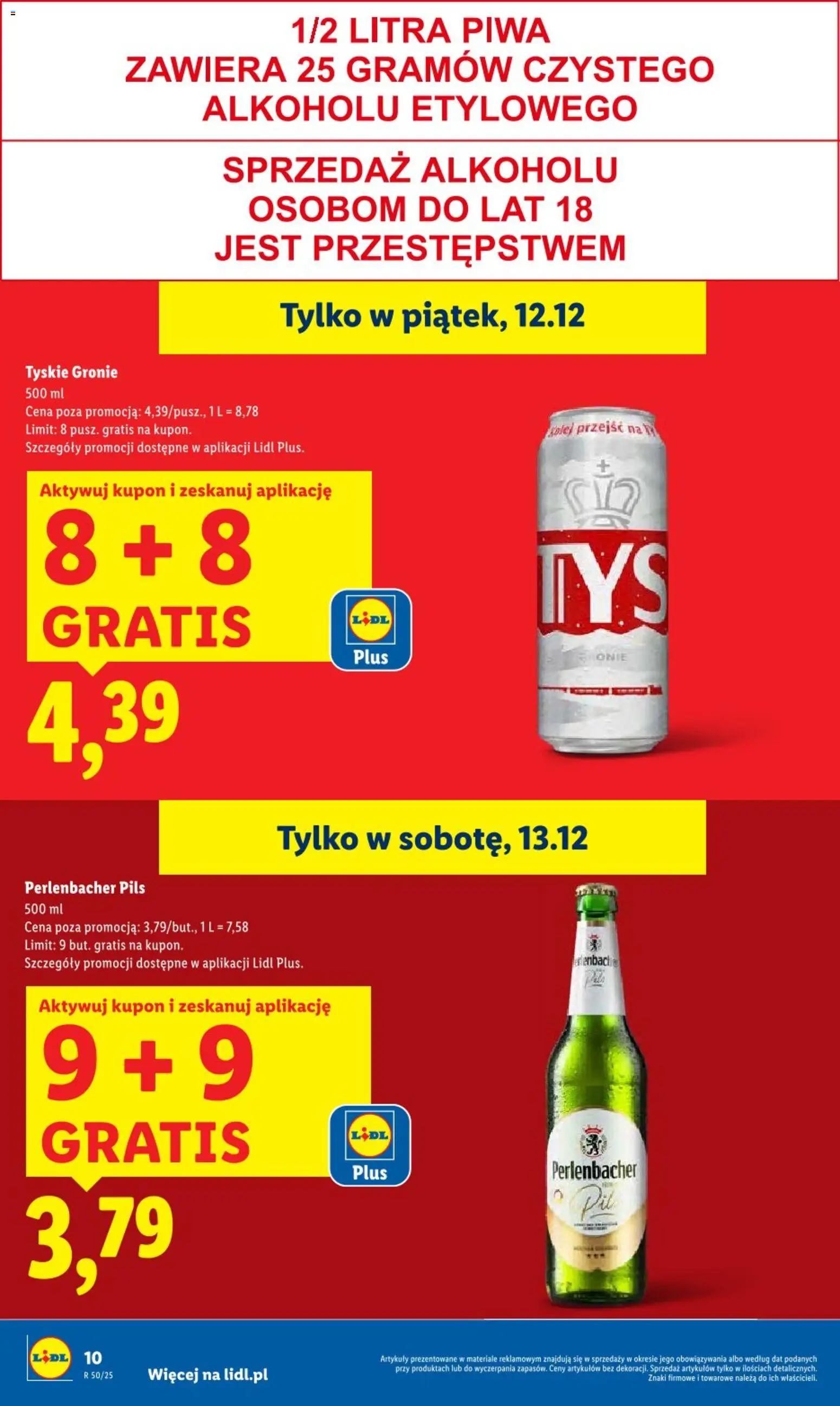 Lidl Gazetka od 11.12.2025 | Strona: 10 | Produkty: Tyskie