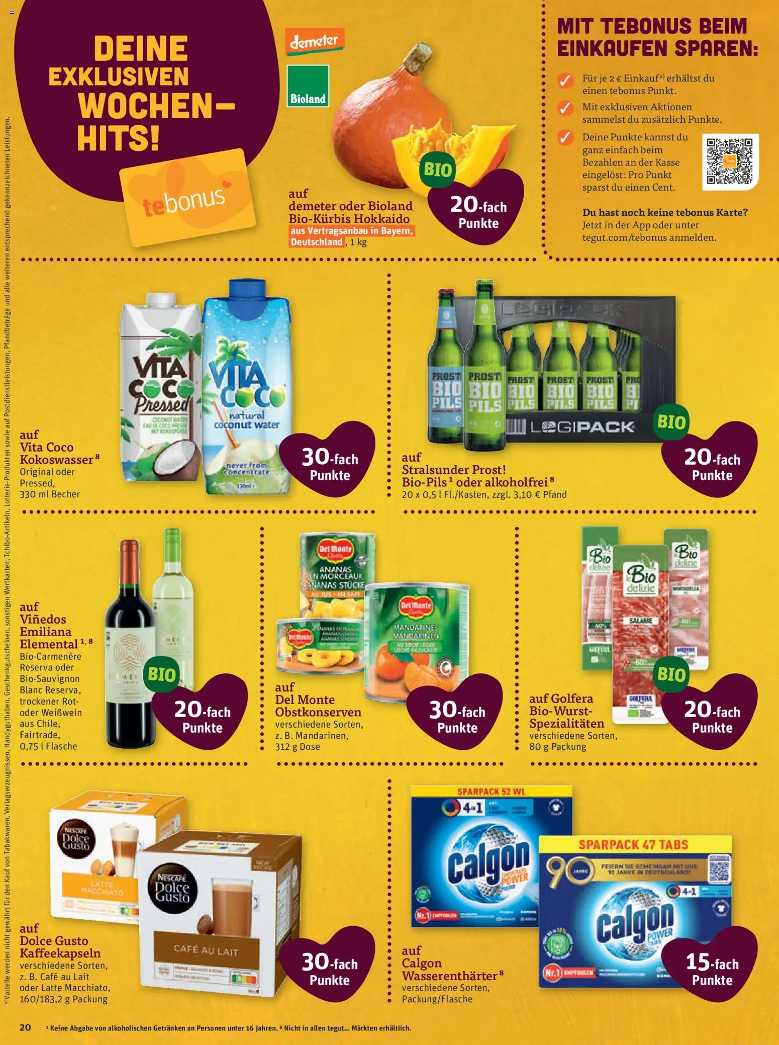 Tegut Prospekt – gültig ab 19.01.2026 | Seite: 22 | Produkte: Pils, Ananas, Saft, Dolce gusto