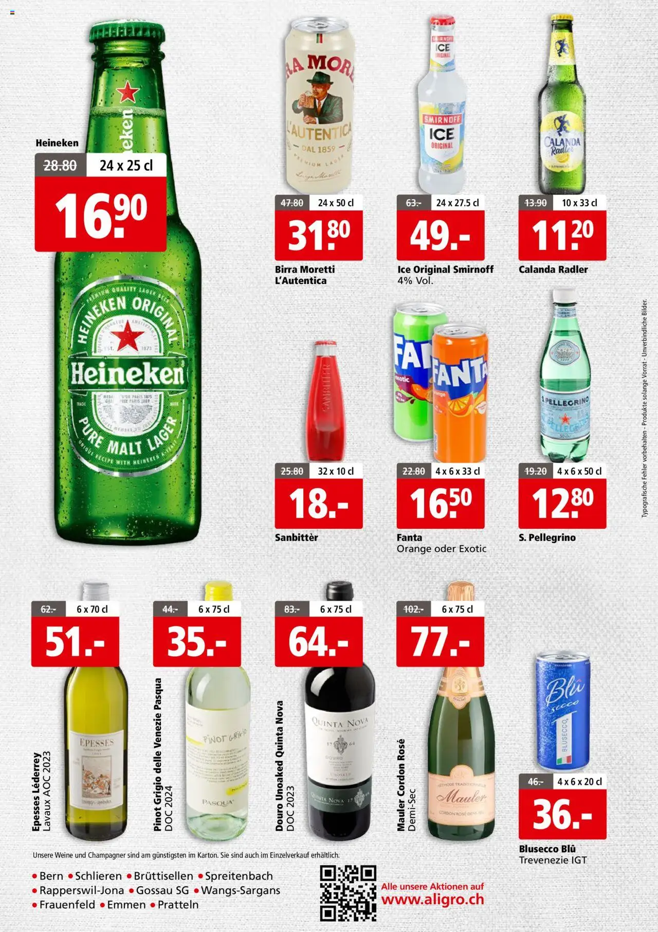 Aligro Aktionen Businesskunden - Schlieren, Gossau SG, Frauenfeld, Rapperswil-Jona, Sargans, Bern, Brüttisellen, Pratteln, Emmen, Spreitenbach ab 28.07.2025 | Seite: 4 | Produkte: Fanta