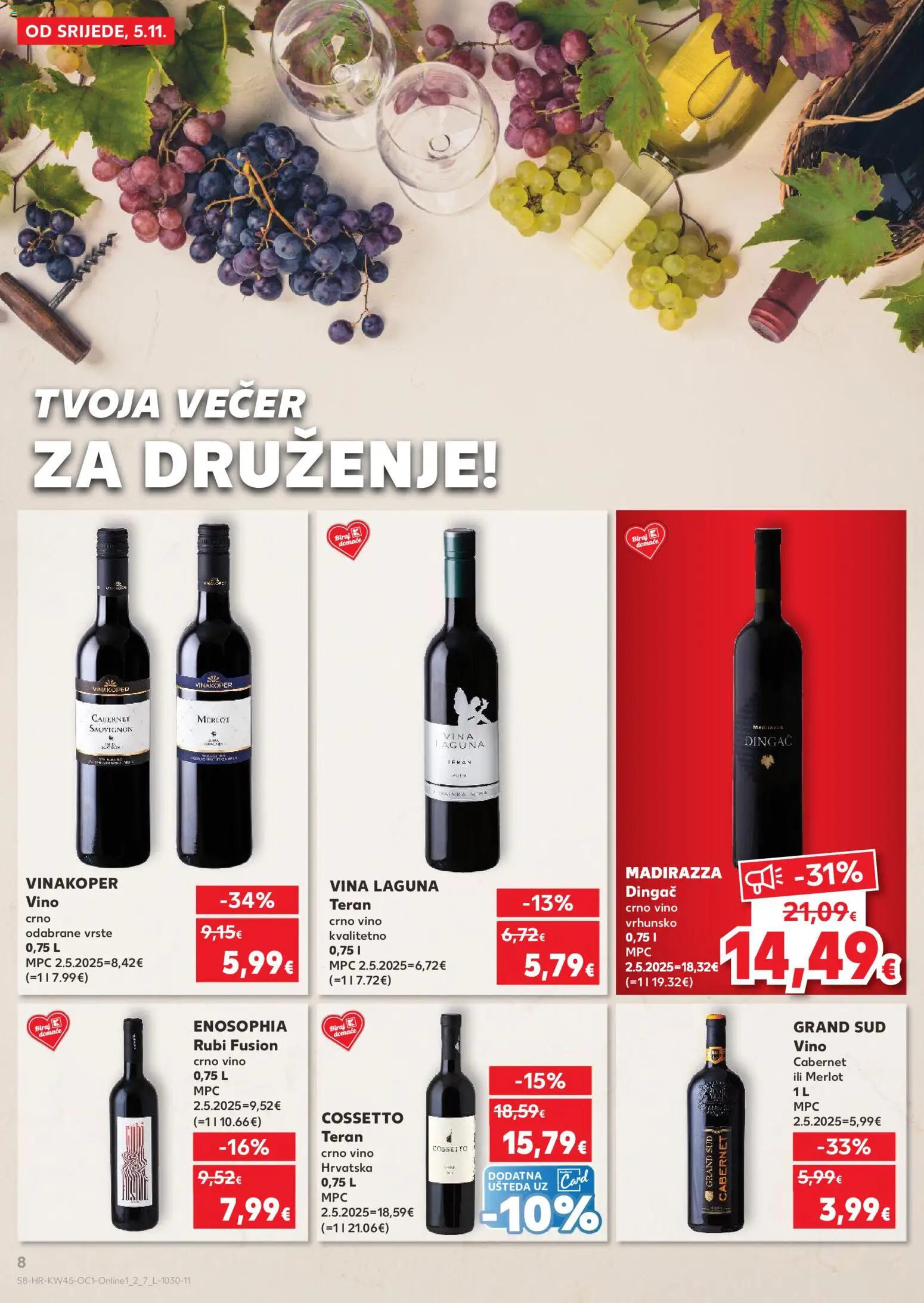 Kaufland katalog | vrijedi od 05.11.2025 | Stranica: 8 | Proizvodi: Vino, Crno vino