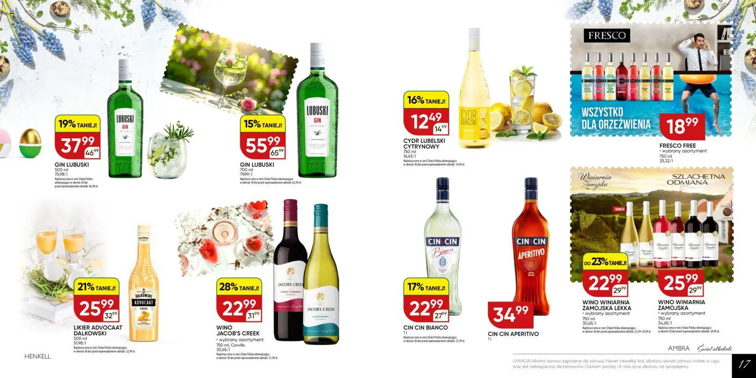 Chata Polska gazetka - Mocna Oferta od 24.03.2026 | Strona: 9 | Produkty: Cydr, Winiarnia, Fresco, Gin