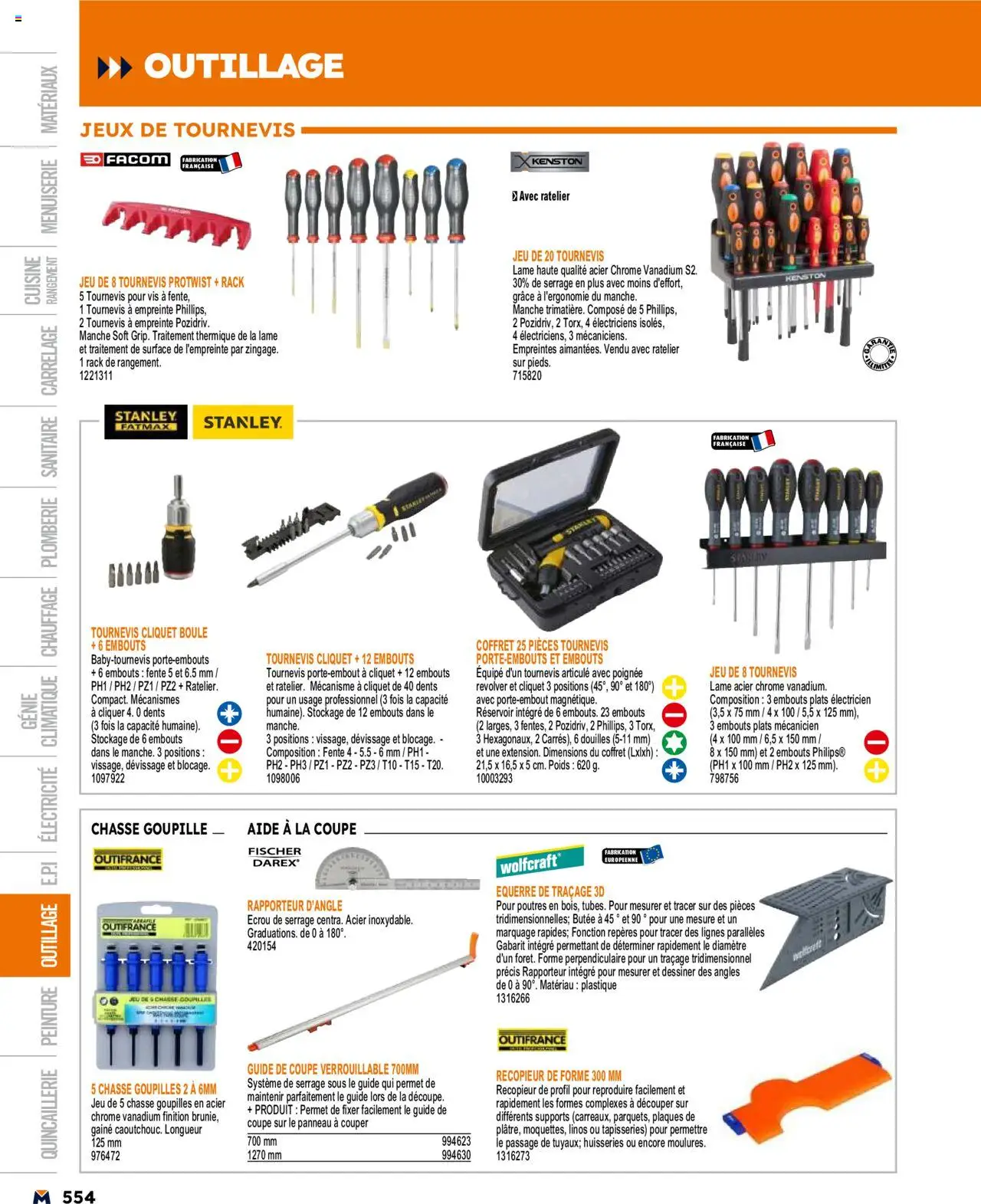  | Page: 554 | Produits: Tournevis, Poids, Jeux
