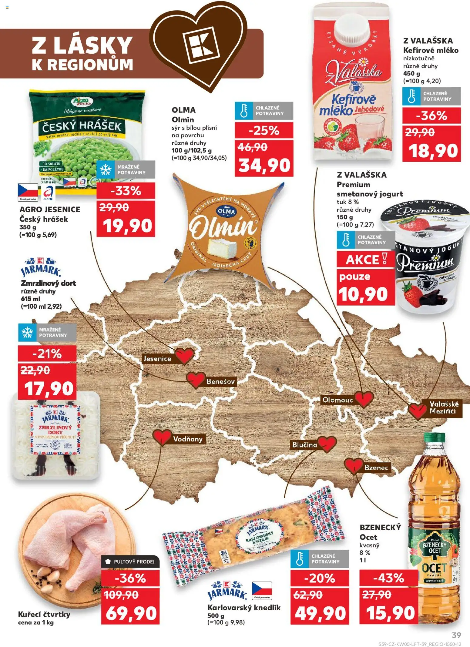Kaufland leták - Praha 8 od 28.01.2026 | Strana: 39 | Produkty: Mléko, Smetanový jogurt, Dort, Bzenecký Ocet