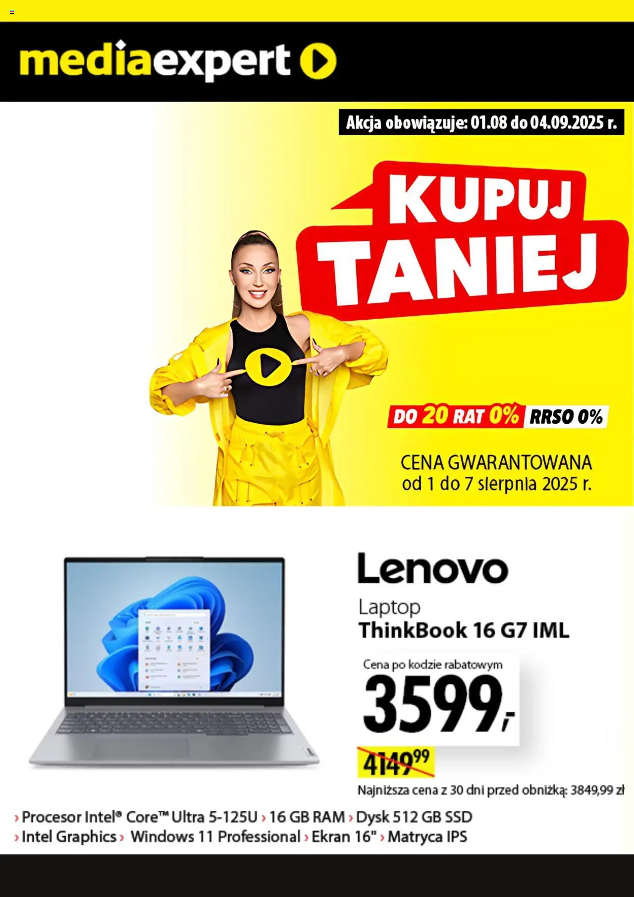 Mediaexpert promocje od 01.08.2025 | Strona: 3 | Produkty: Laptop, Dysk