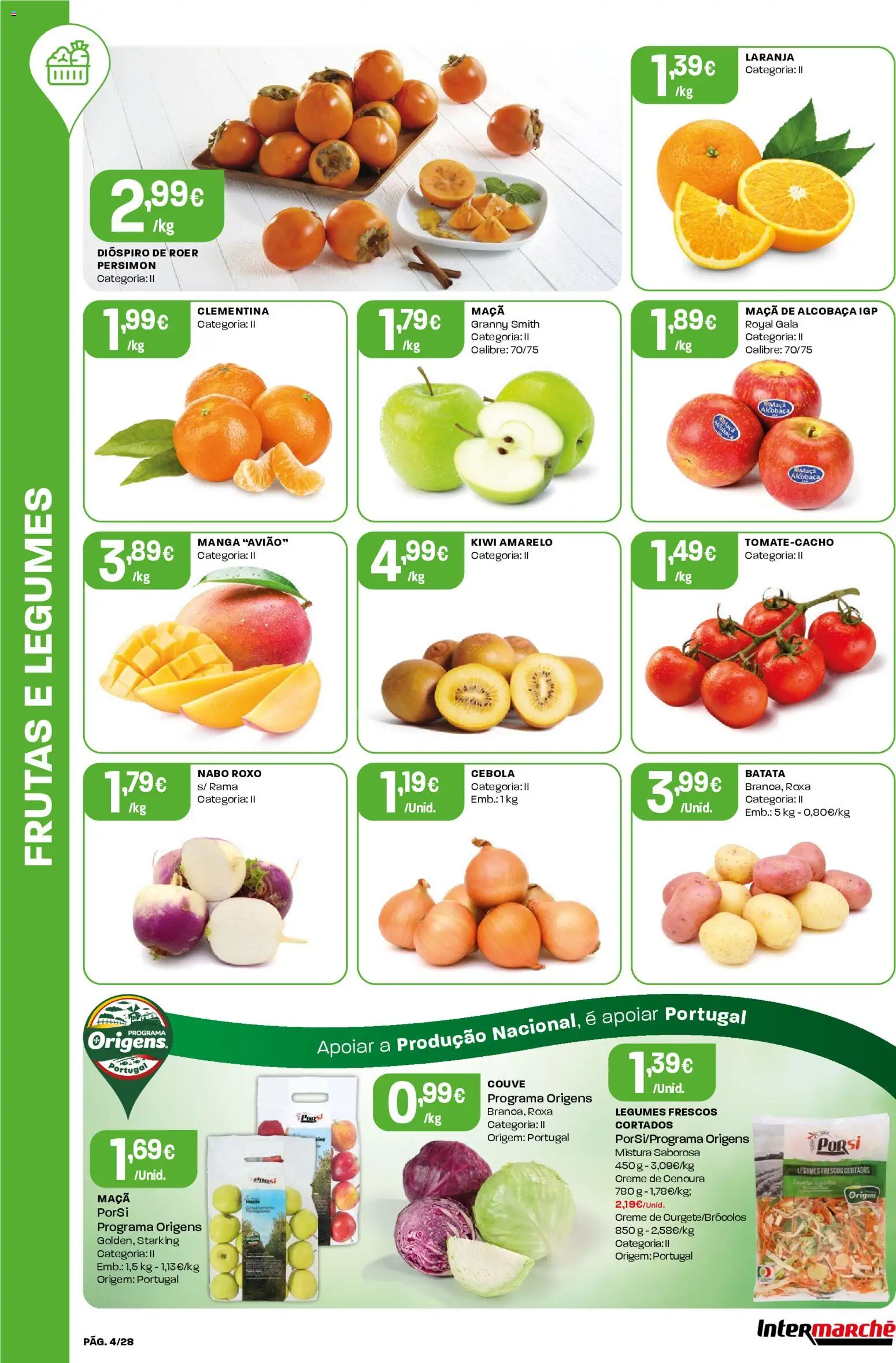 Intermarché Folheto Contact │ válido de 13.11.2025 | Página: 4 | Produtos: Batata, Cebola, Cenoura, Couve