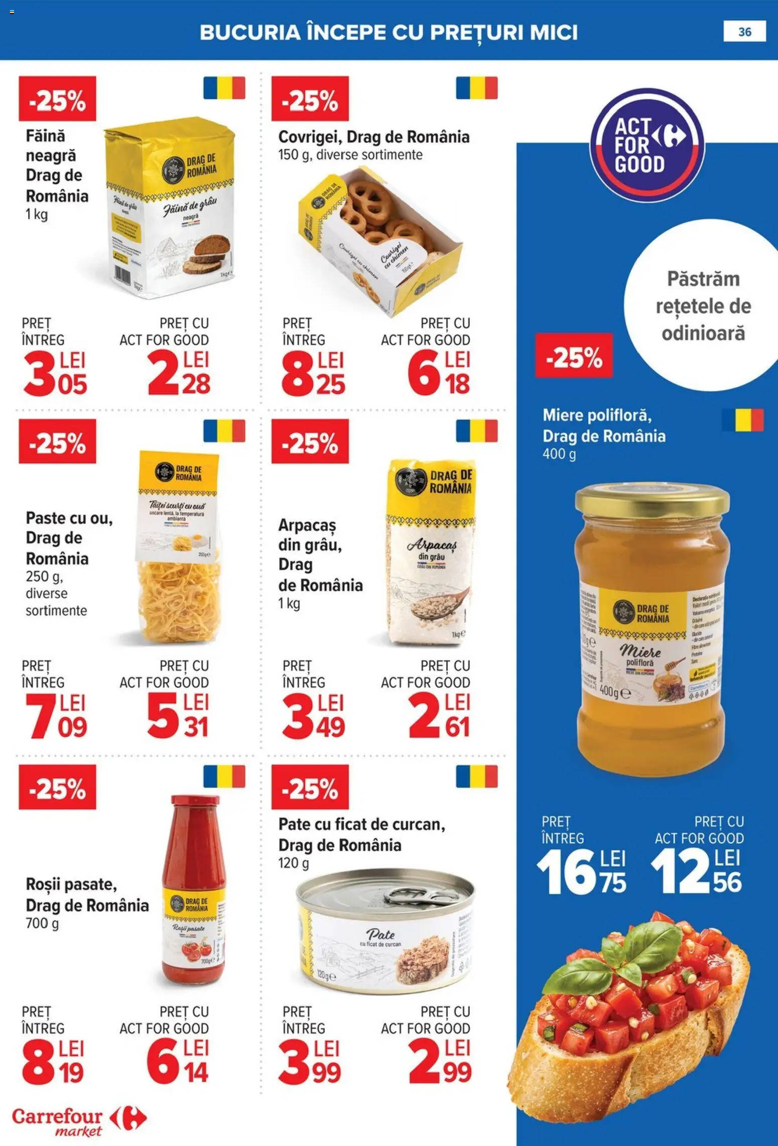 Noul catalog Carrefour – valabil de la 08.01.2026 | Pagină: 36 | Produse: Mici, Făină, Roșii, Paste