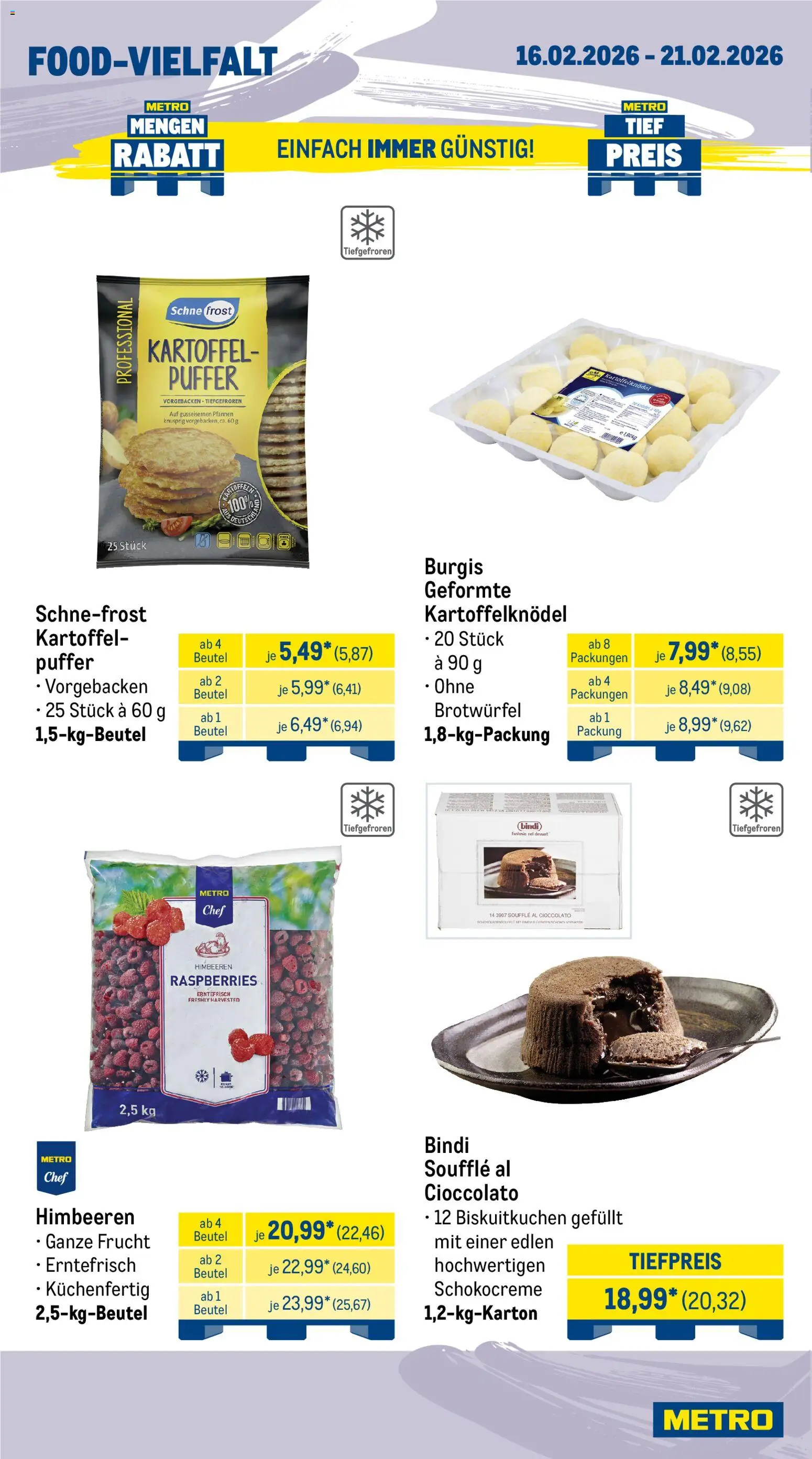Metro Wochen-Angebote Gastro – gültig ab 16.02.2026 | Seite: 12 | Produkte: Himbeeren, Kartoffeln