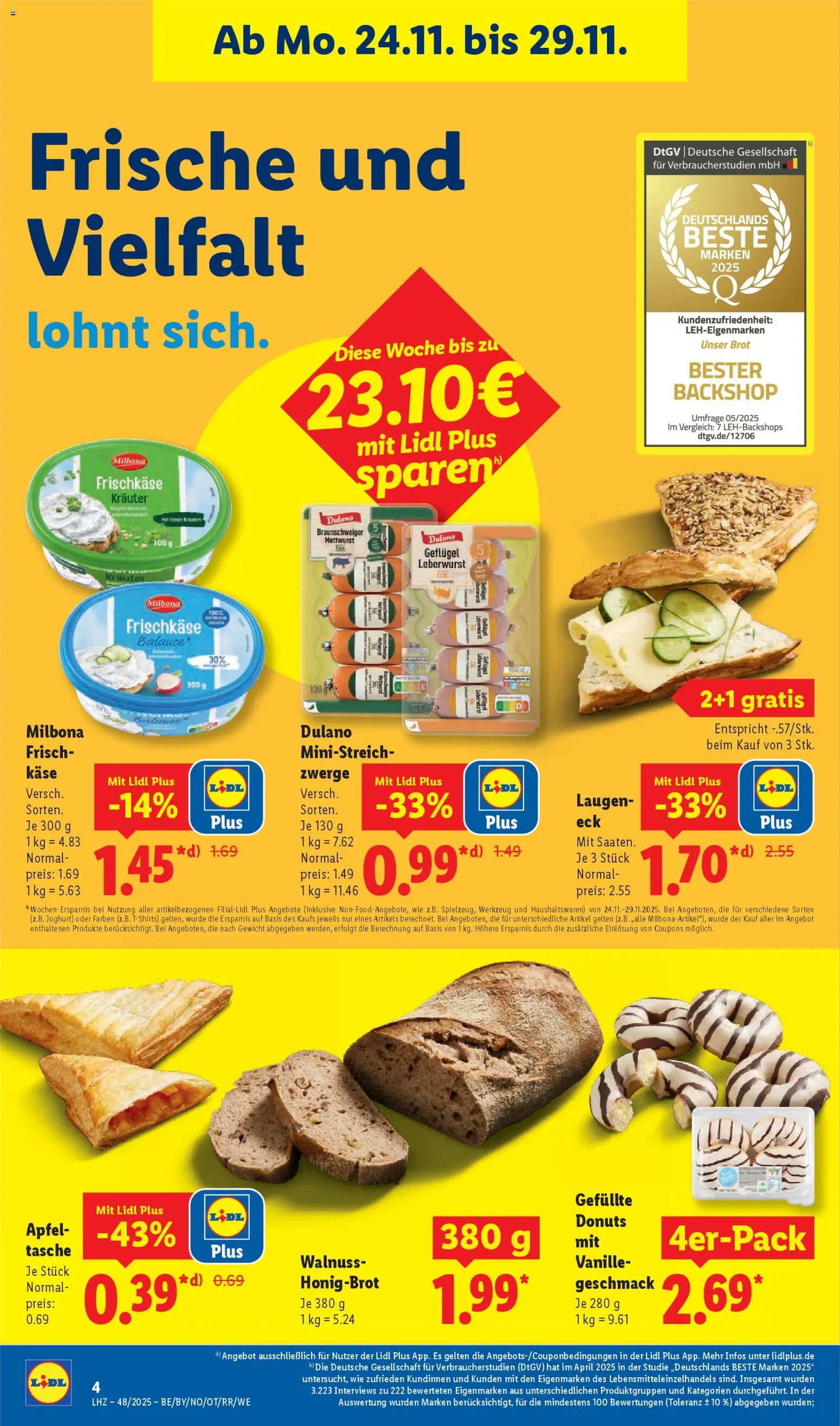 Lidl Prospekt Aarbergen – gültig ab 24.11.2025 | Seite: 6 | Produkte: Tasche, Joghurt, Äpfel, Brot