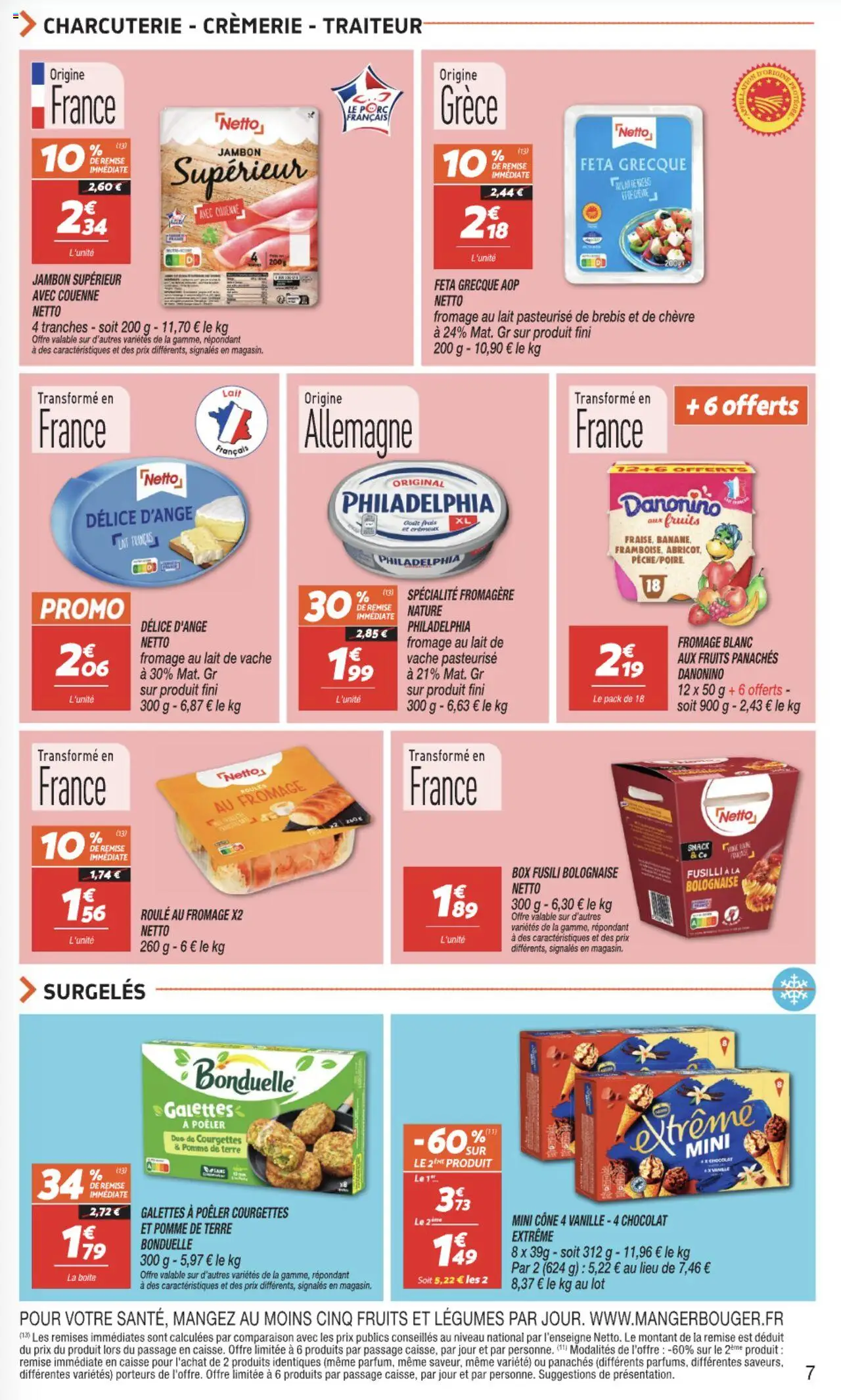  | Page: 7 | Produits: Pomme, Pomme de terre, Lait, Philadelphia