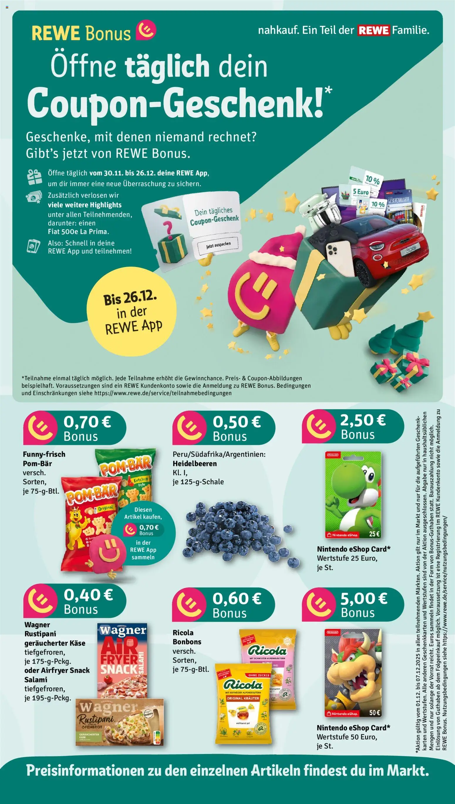 Nahkauf Prospekt – gültig ab 30.11.2025 | Seite: 4 | Produkte: Käse, Heidelbeeren, Salami, Ketchup