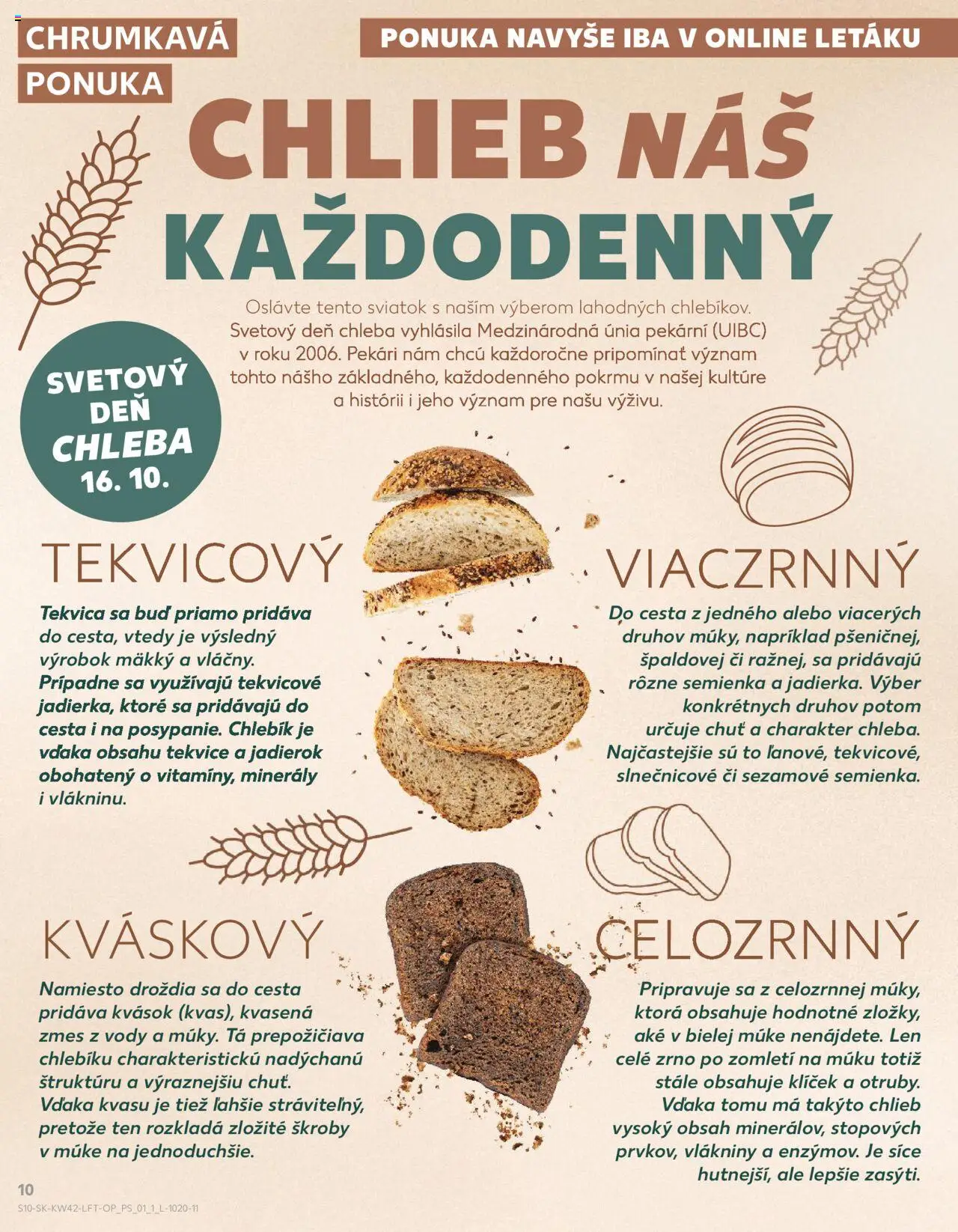 Nové Kaufland akcie – leták je platný od 16.10.2025 | Strana: 10 | Produkty: Chlieb