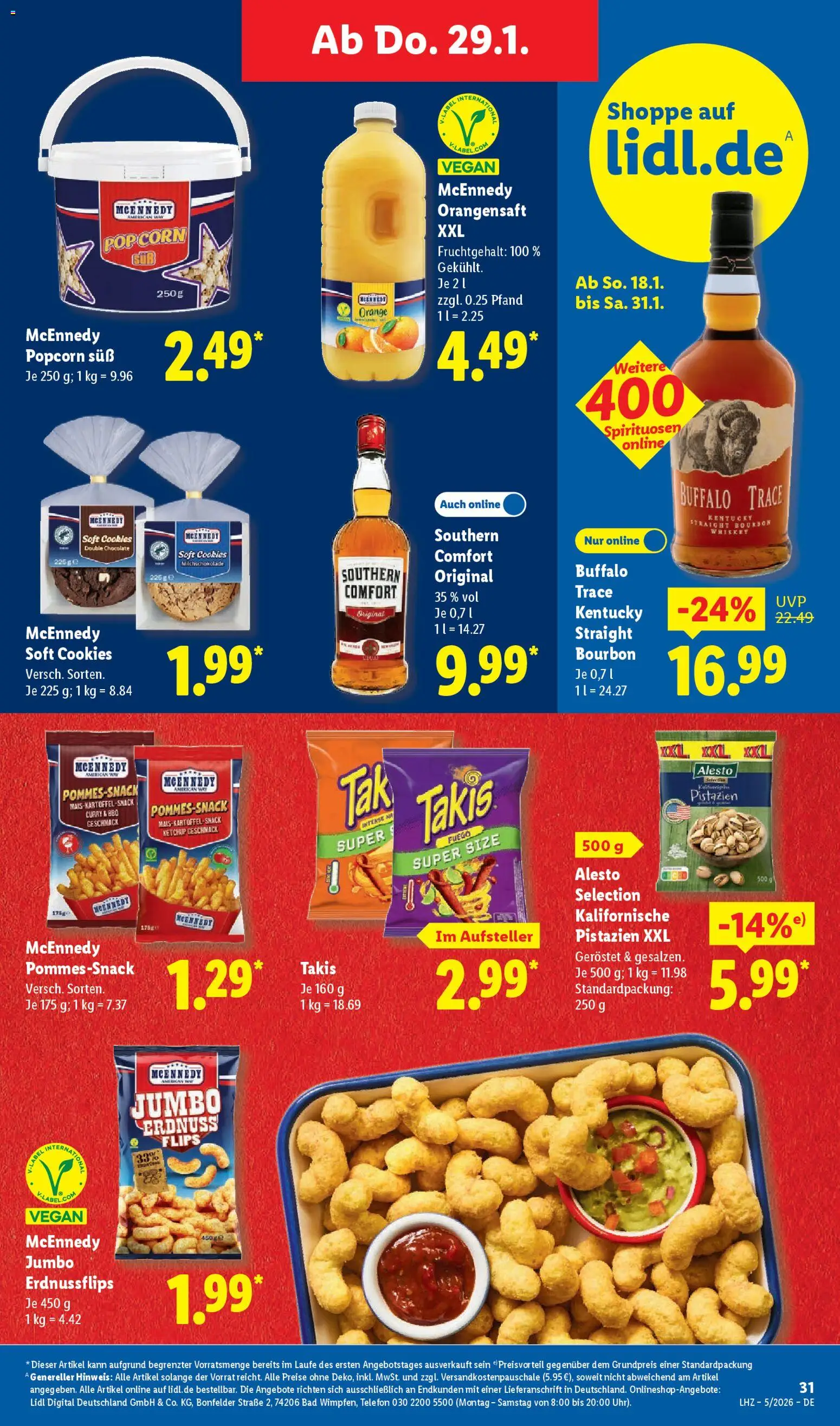 Lidl Prospekt Zossen – gültig ab 26.01.2026 | Seite: 53 | Produkte: Bad, Pistazien, Bourbon, Whiskey