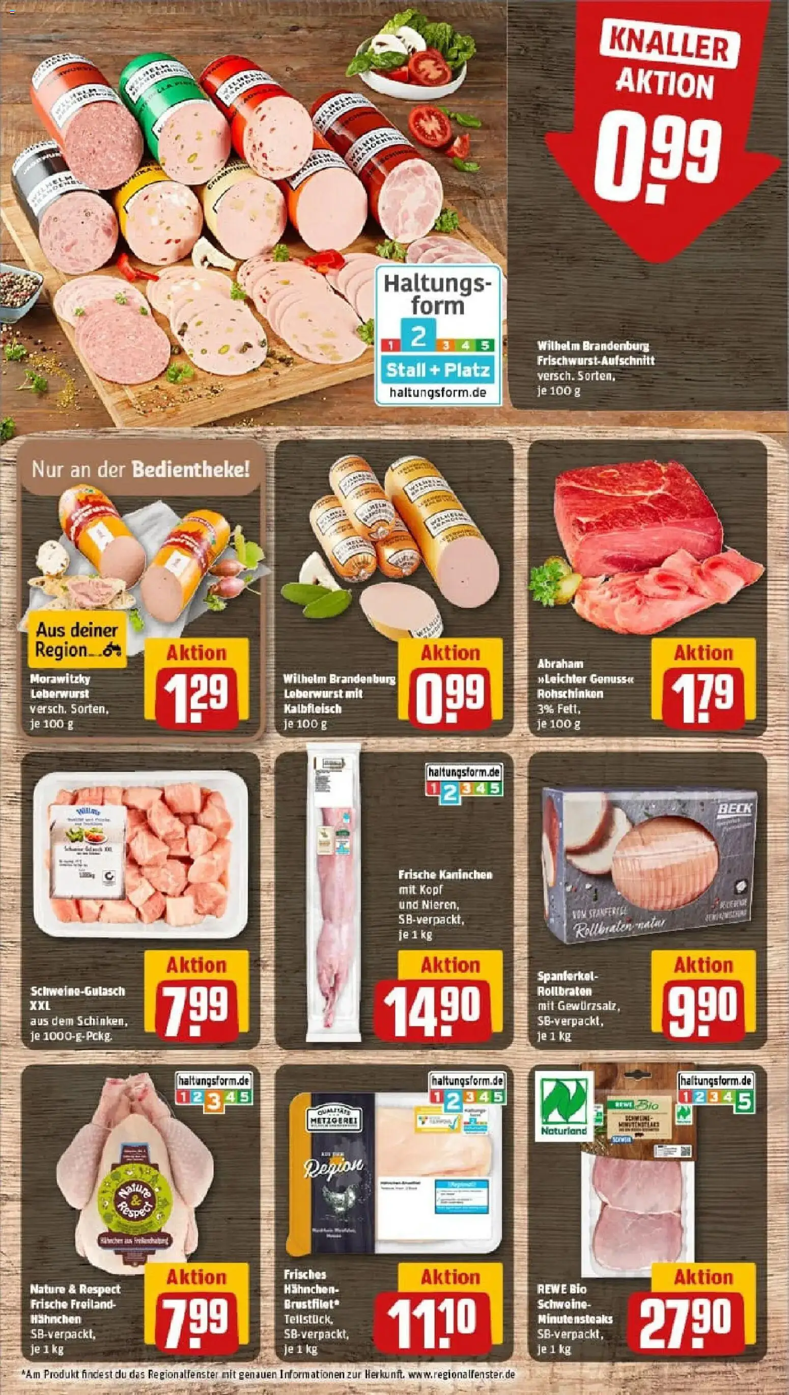 Rewe prospekt Siegen / Wittgenstein	 – gültig ab 26.01.2026 | Seite: 10 | Produkte: Schweinegulasch, Hahnchen, Kaninchen, Morawitzky