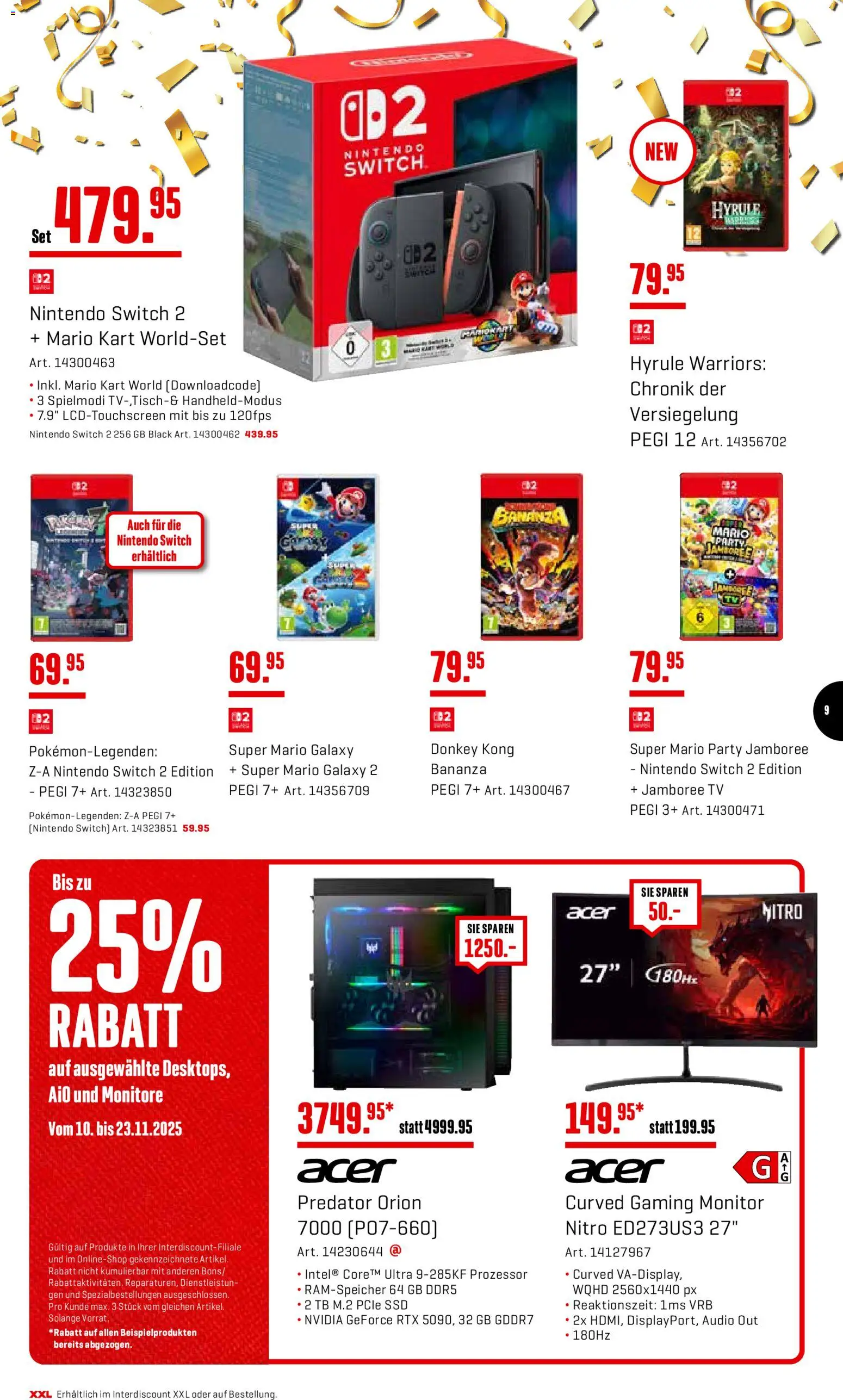 Interdiscount Aktionen – gültig ab 10.11.2025 | Seite: 9 | Produkte: Audio, Monitor, TV