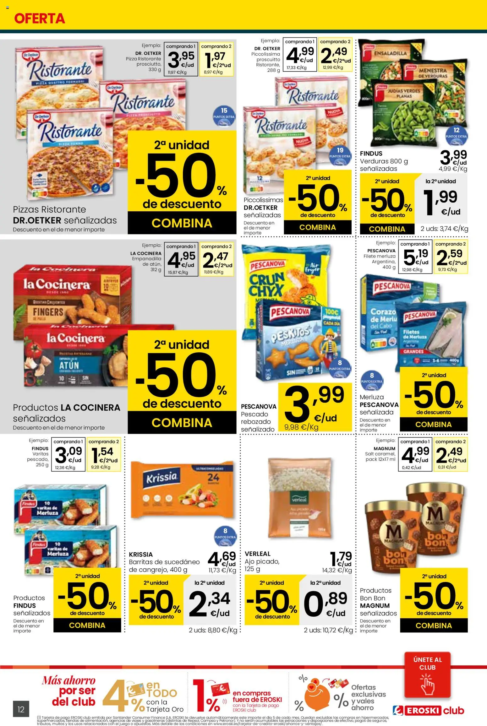 Eroski - Siempre a buen precio Center │ válido desde el 12.02.2026 | Página: 12 | Productos: Ensaladilla, Pizza, Pescado, Filete