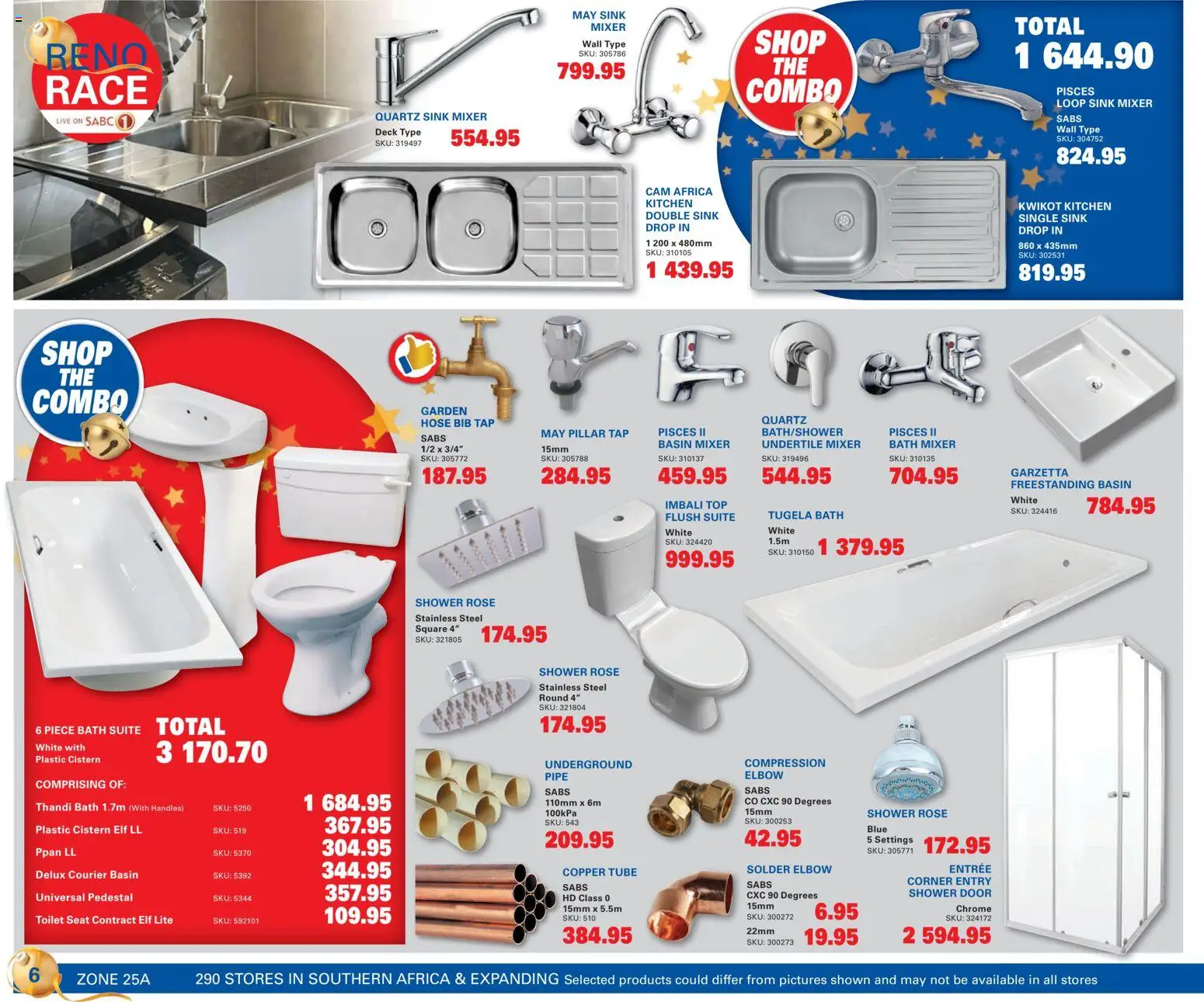 New Cashbuild catalogue – valid from 24.11.2025 | Page: 6 | Products: Pedestal, Toilet seat, Pipe, Sink