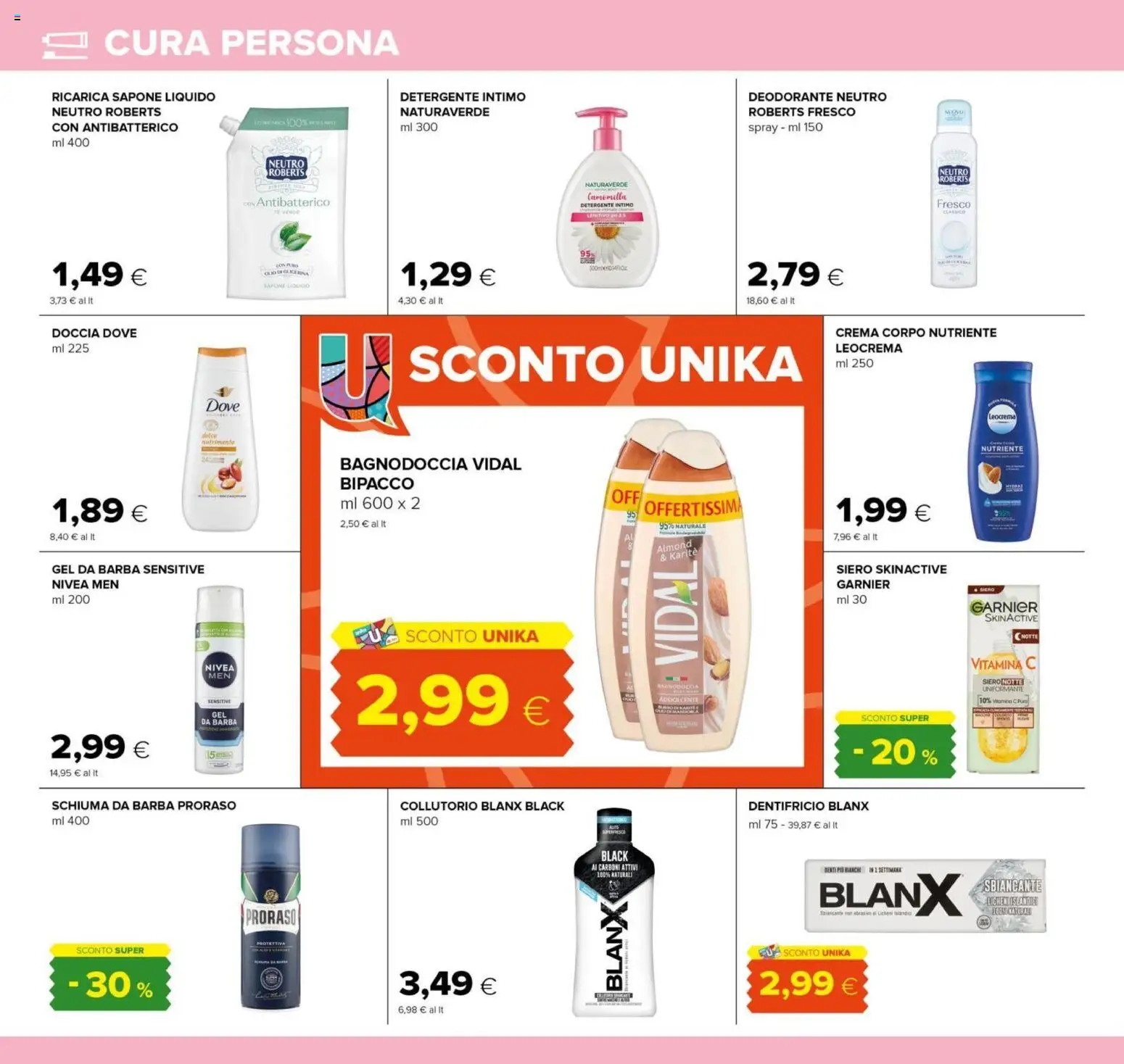 Volantino Oasi del 29.01.2026 | Pagina: 20 | Prodotti: Crema, Schiuma da barba, Dentifricio, Collutorio