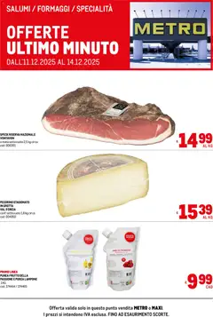 Anteprima del volantino Metro Offerte Freschissimi catalogo valido a partire dal 11.12.2025 | Pagina: 2 | Prodotti: Speck, Lampone, Pecorino