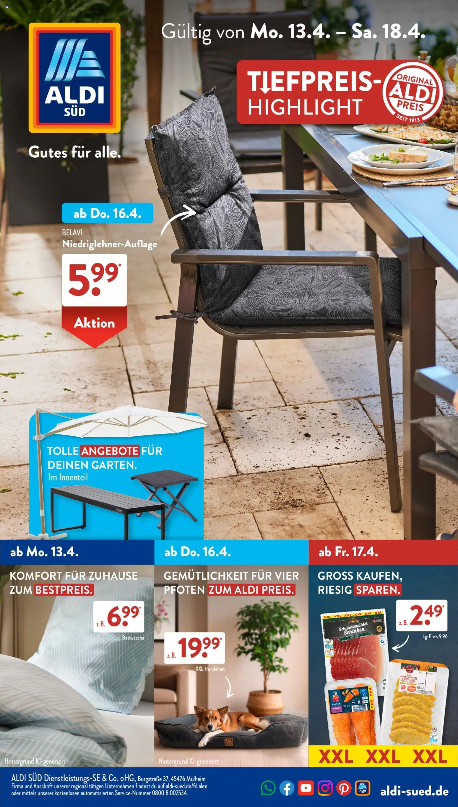 Aldi Süd Prospekt 	 – gültig ab 13.04.2026 | Seite: 1