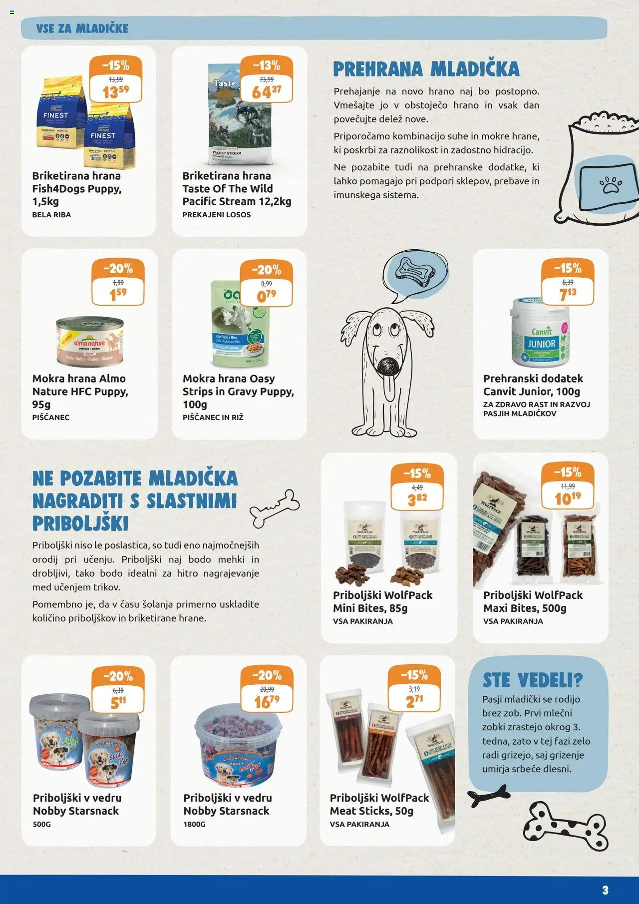 Novi Mr. Pet katalog ponudbe – veljaven od 01.09.2025 | Stran: 3 | Izdelki: Losos, Priboljški, Riz, Riba