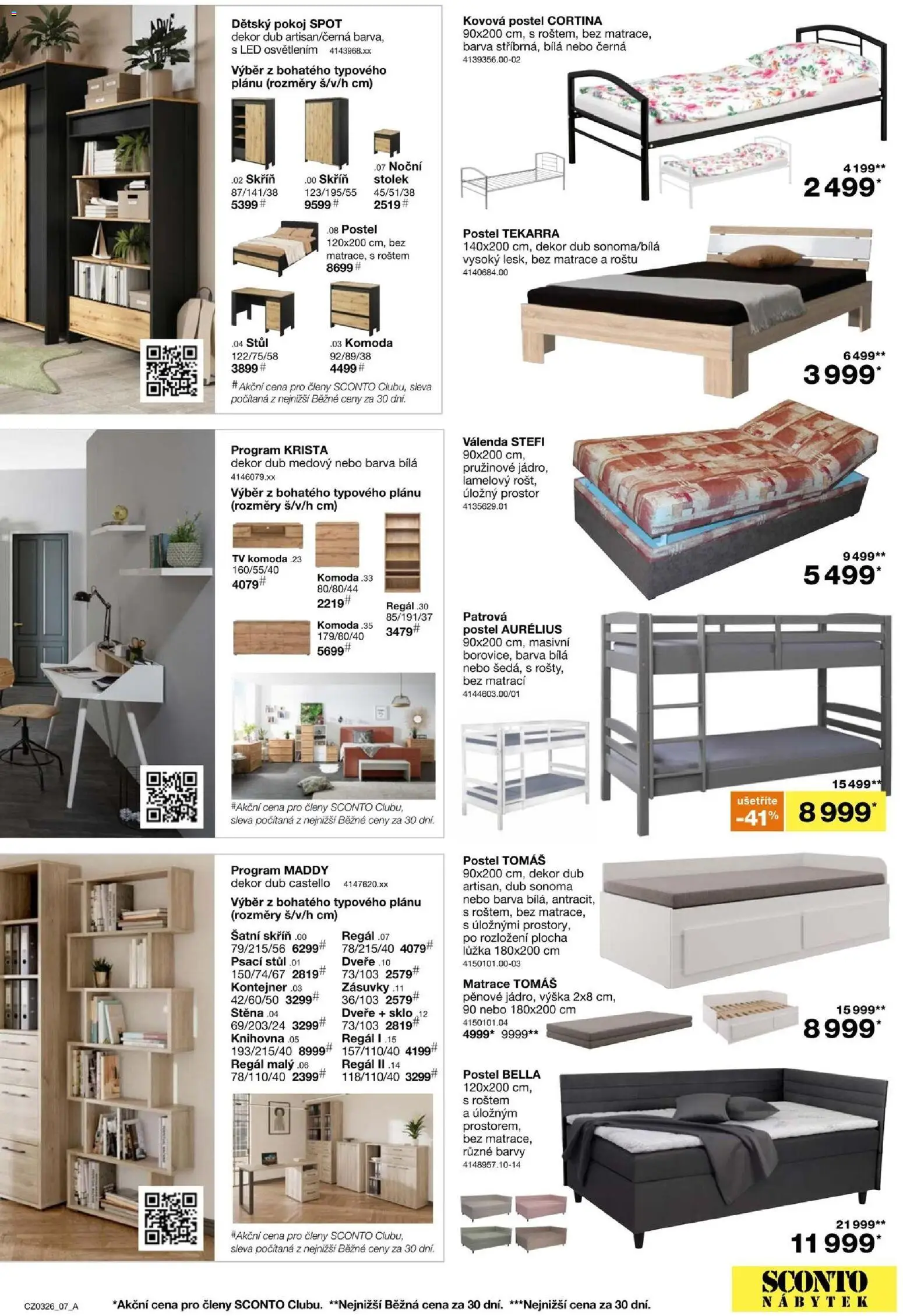 Sconto nábytek leták od 11.02.2026 | Strana: 7 | Produkty: Šatní skříň, Komoda, Stůl, Barvy