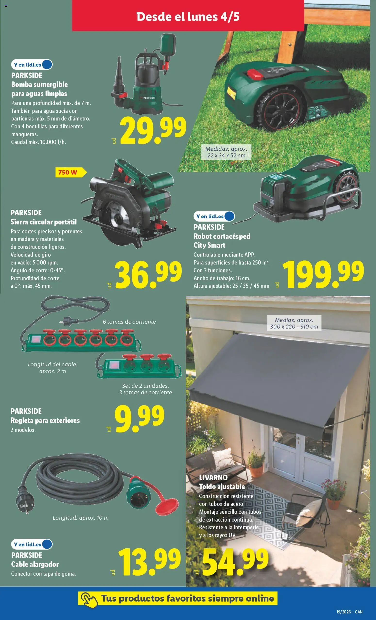 Lidl folleto de bazar │ válido desde el 04.05.2026 | Página: 9 | Productos: Medias, Cable, Conector, Robot