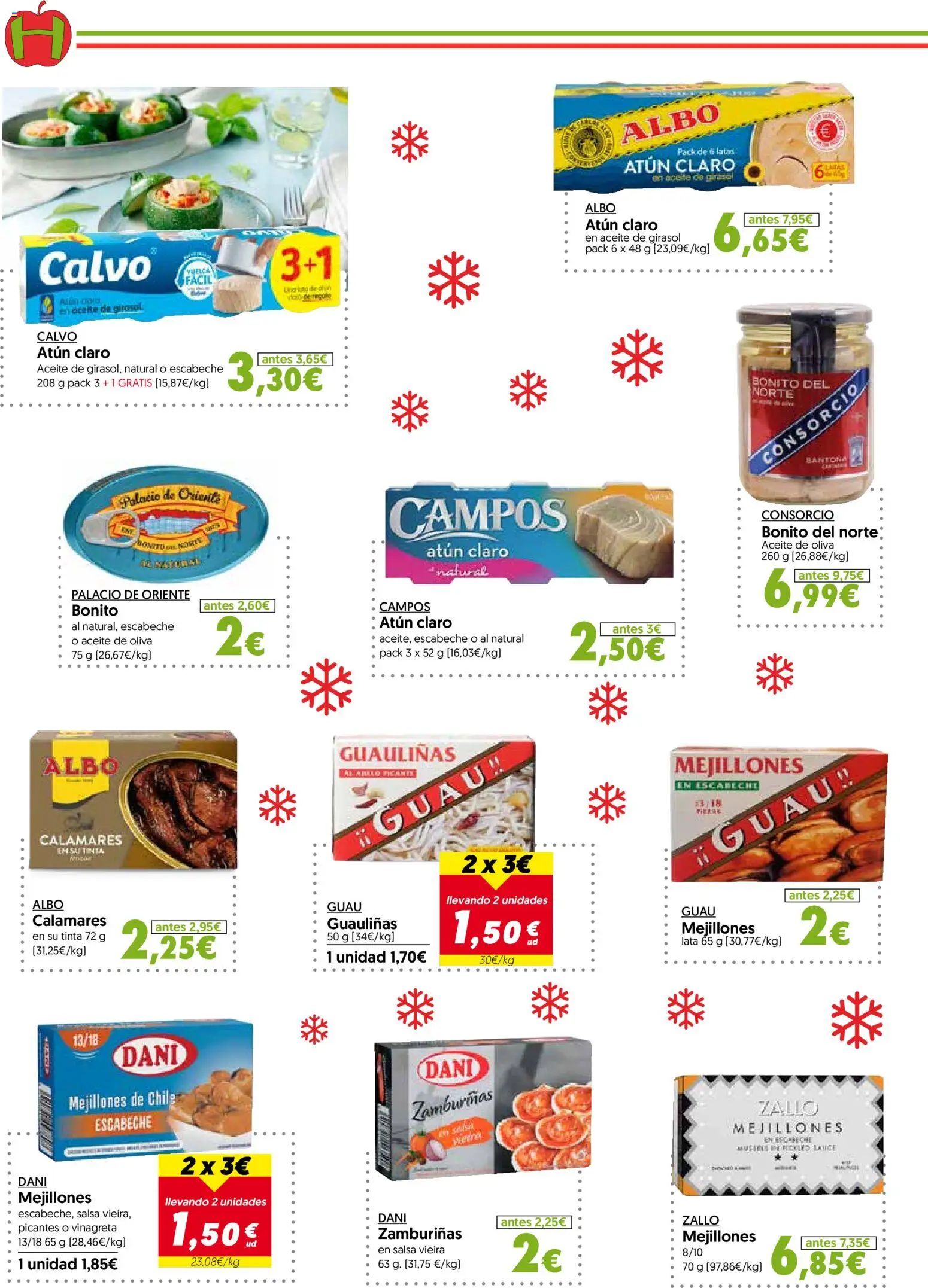 Hiper Usera folleto │ válido desde el 17.12.2025 | Página: 16 | Productos: Calamares, Aceite, Aceite de oliva, Atún claro