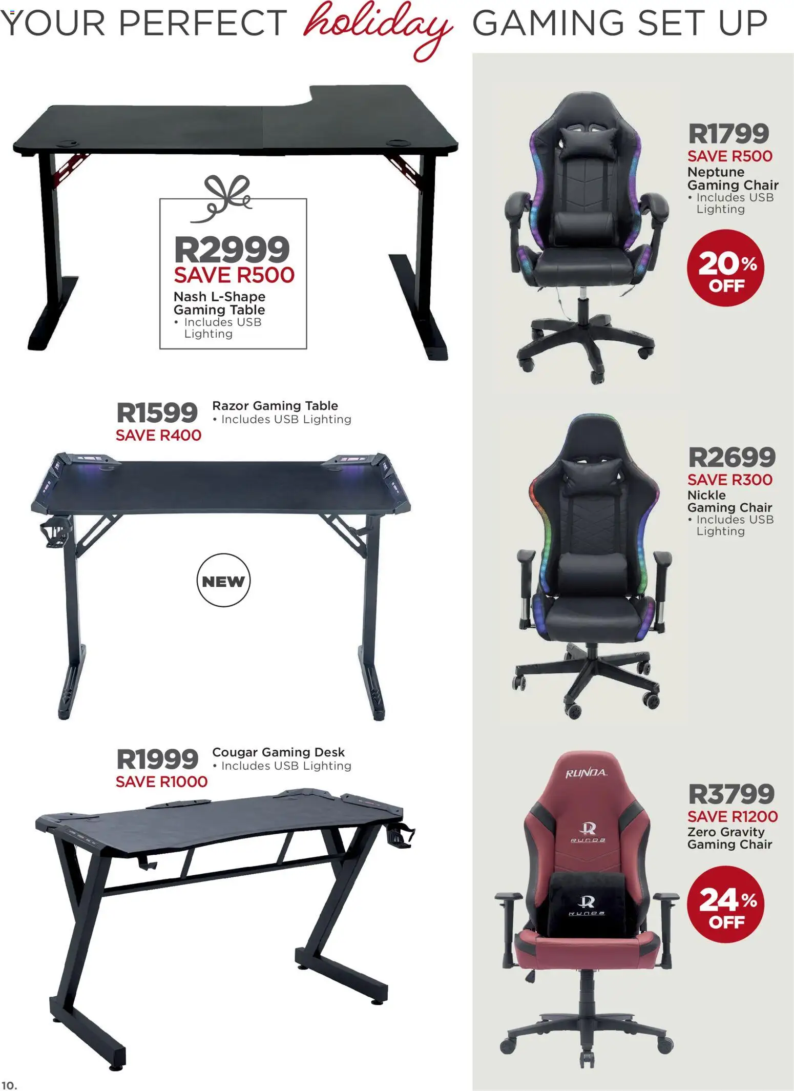 New House and Home catalogue – valid from 17.11.2025 | Page: 10 | Products: Desk, USB, Table, Chair