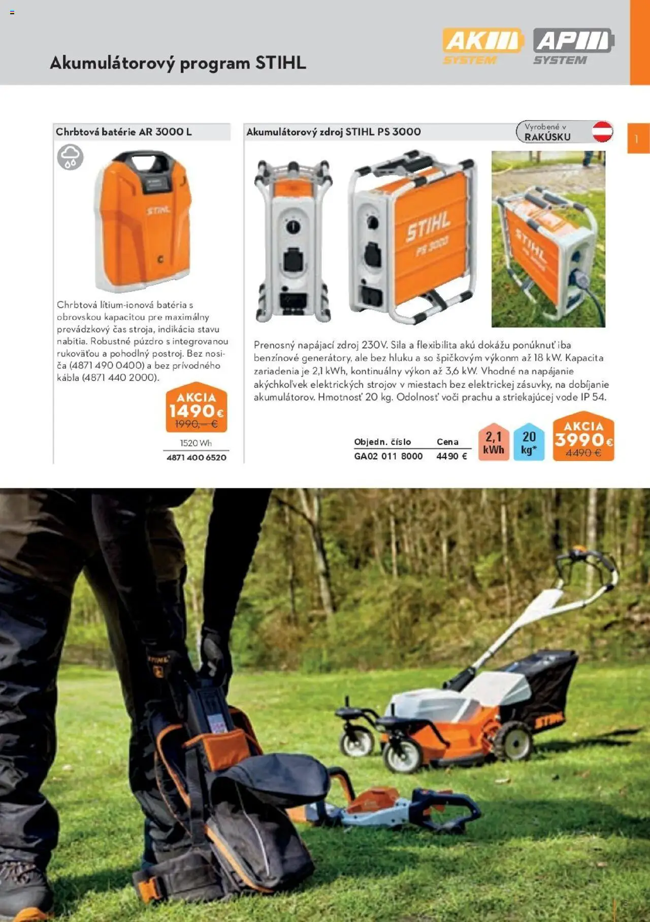 Nové STIHL akcie – leták je platný od 29.09.2025 | Strana: 15 | Produkty: Aku, Batéria, Puzdro