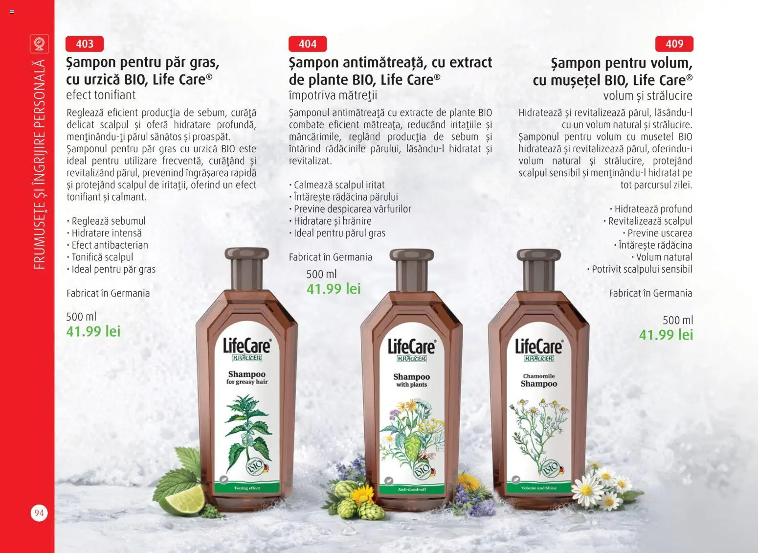 Noul catalog Life Care – valabil de la 01.04.2026 | Pagină: 96 | Produse: Şerit ödül, Șampon