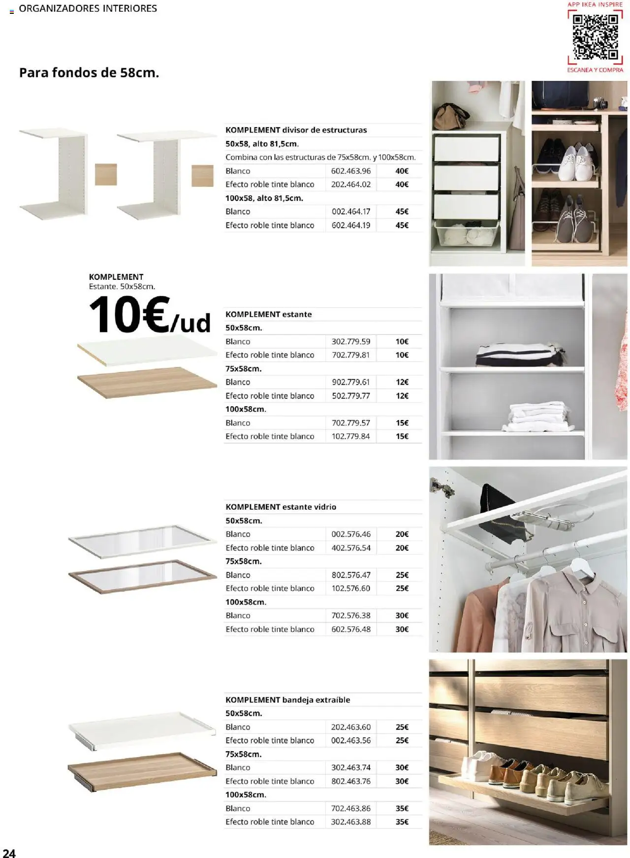 Catálogo IKEA Pax y Komplement │ válido desde el 04.02.2025 | Página: 24 | Productos: Tinte, Bandeja, Estante