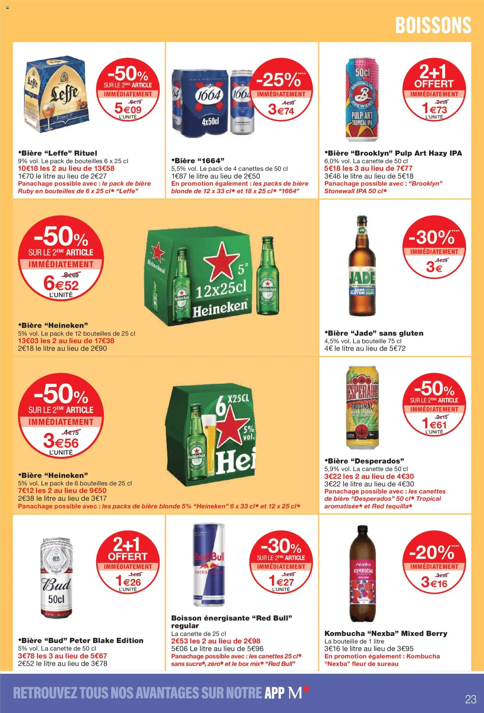 {H1} | Page: 23 | Produits: Desperados, Kombucha, Bière blonde, Boisson énergisante